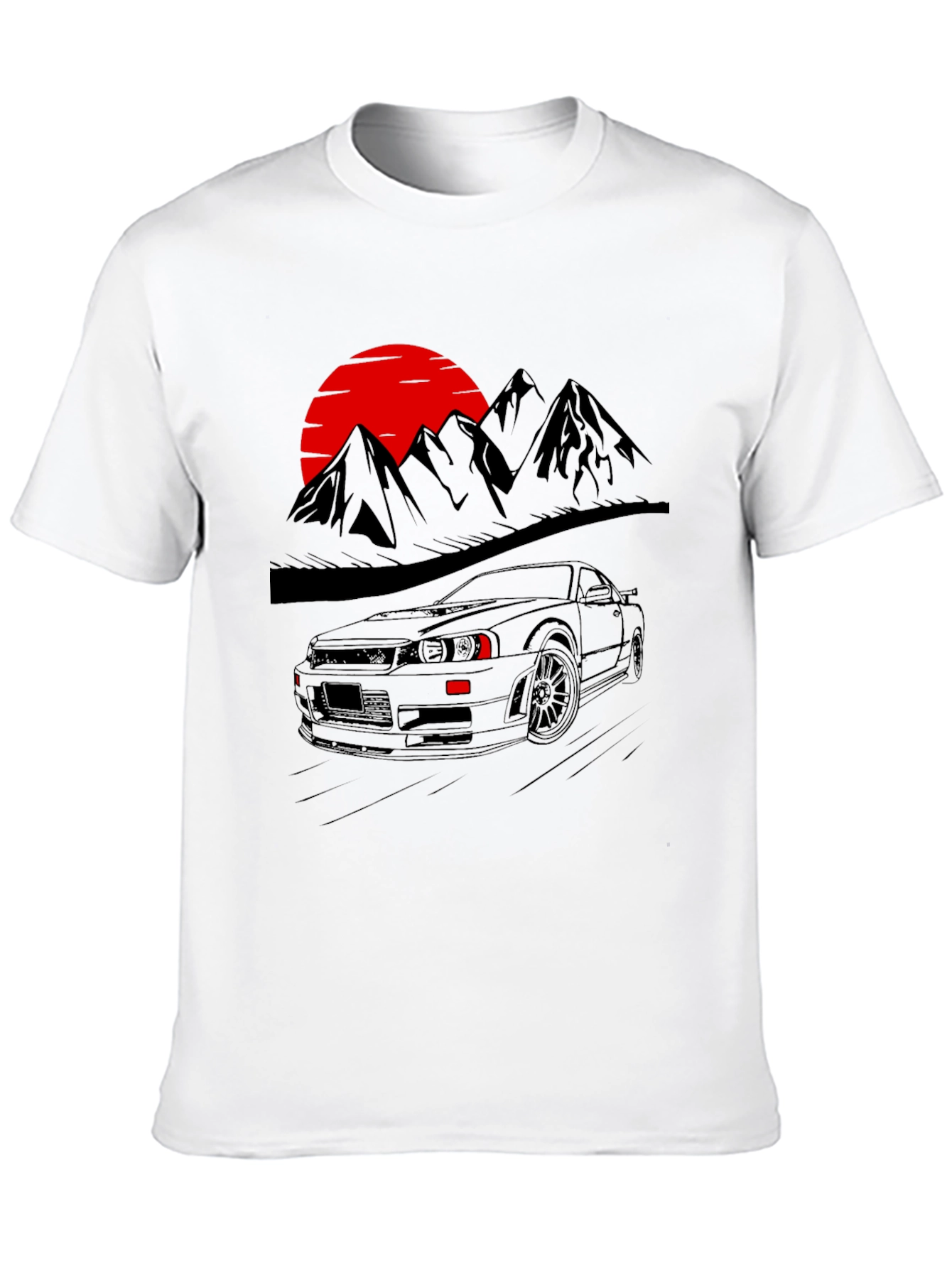Sunset Mountain Car T-Shirt