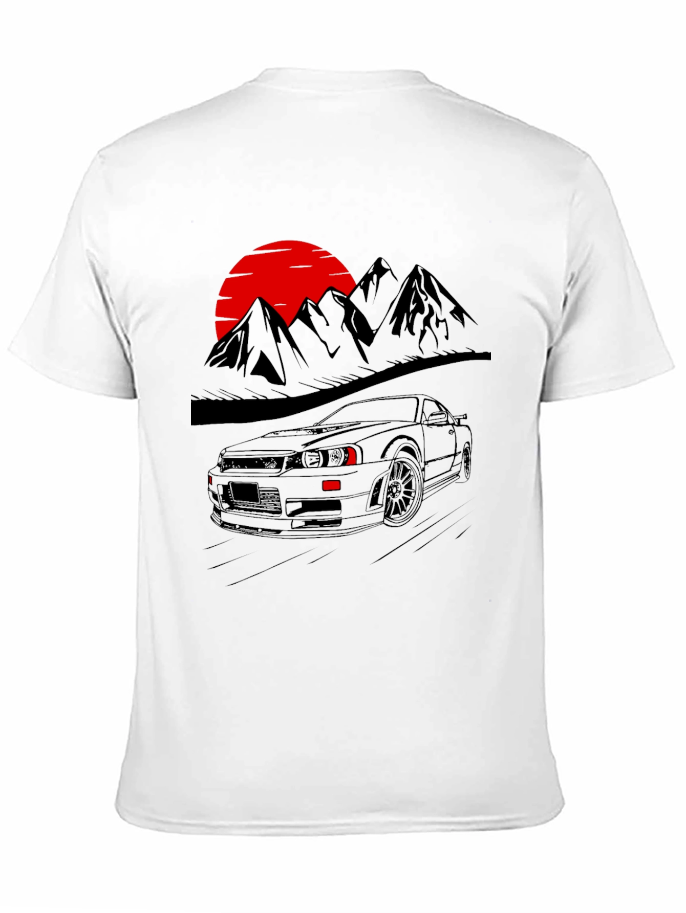 Sunset Mountain Car T-Shirt