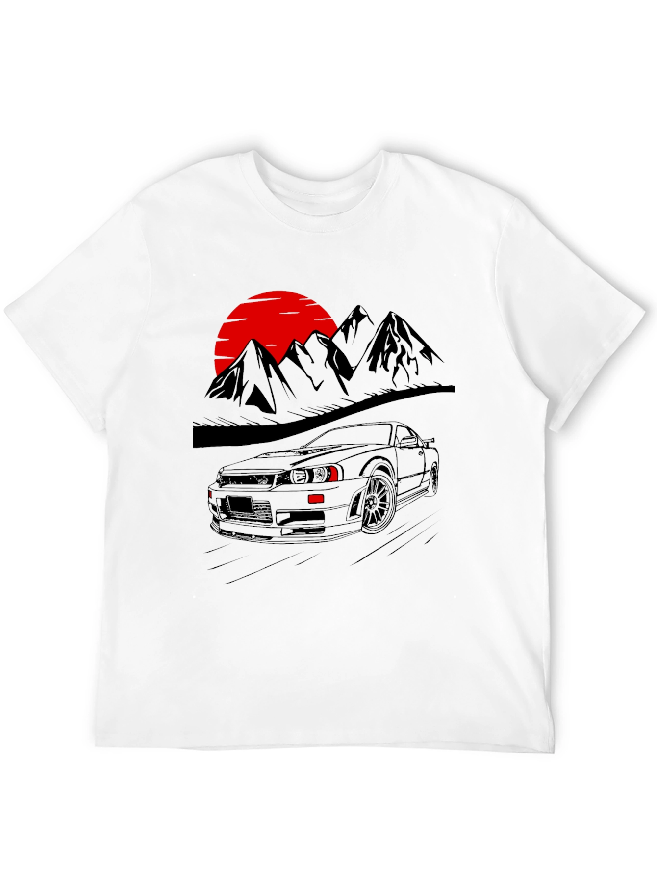 Sunset Mountain Car T-Shirt