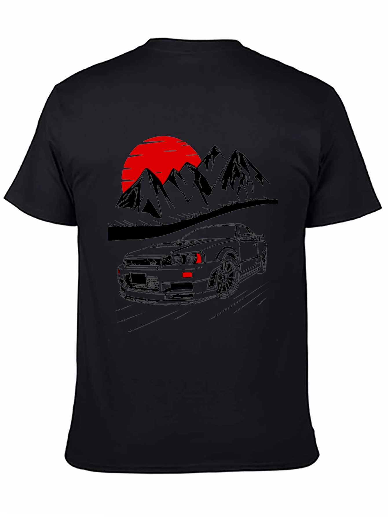 Sunset Mountain Car T-Shirt