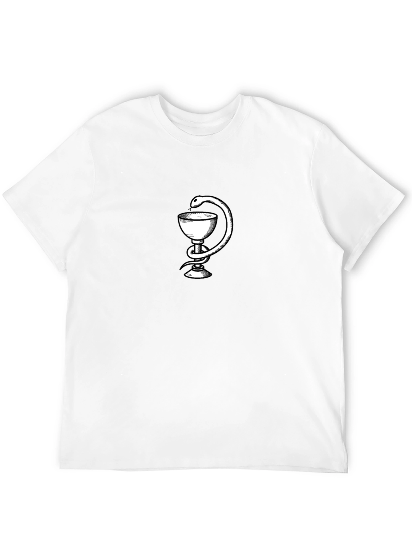 Snake & Goblet Graphic Tee - Black Cotton