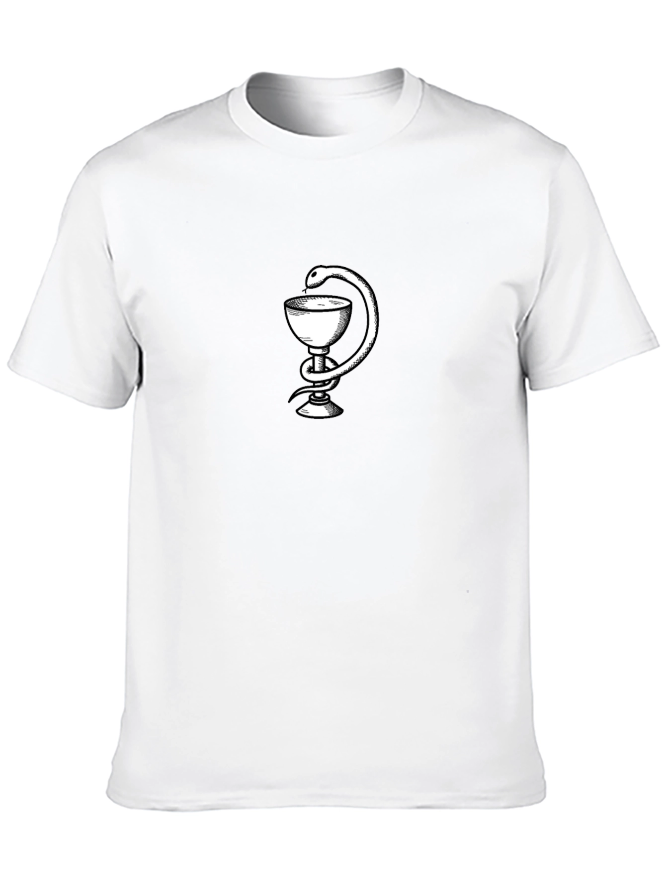 Snake & Goblet Graphic Tee - Black Cotton