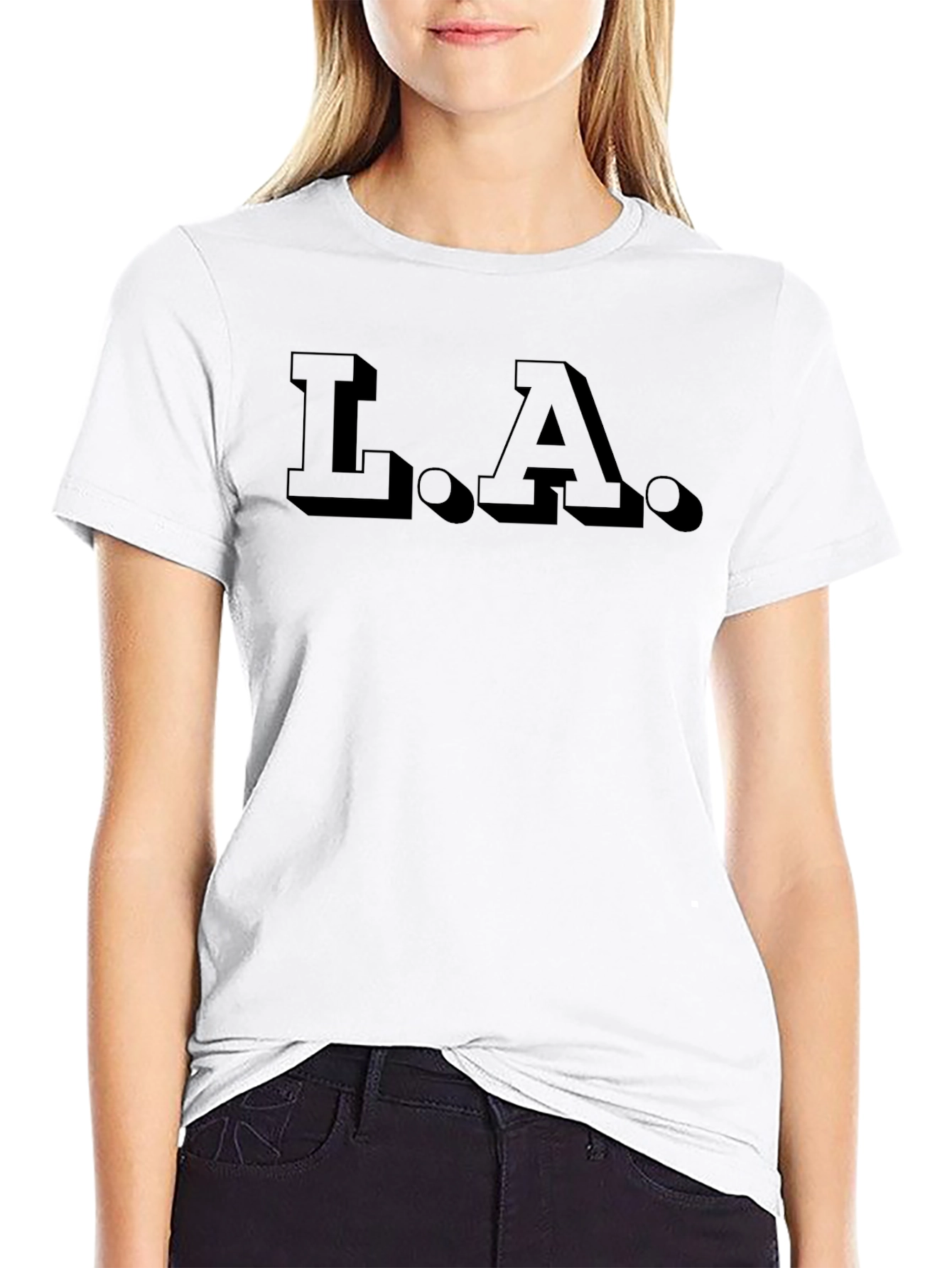Mens Black L.A. Graphic Tee - Casual Style
