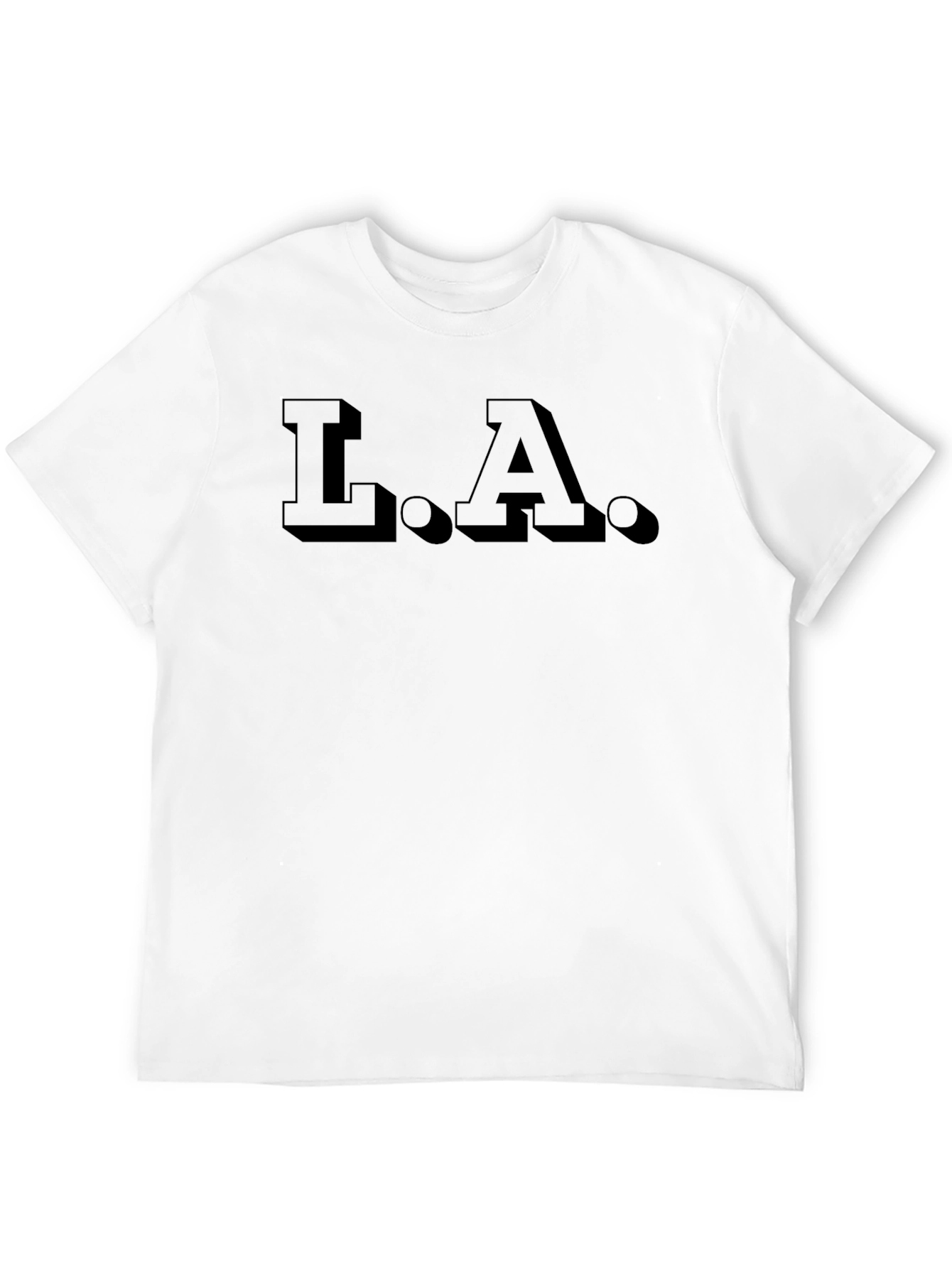 Mens Black L.A. Graphic Tee - Casual Style