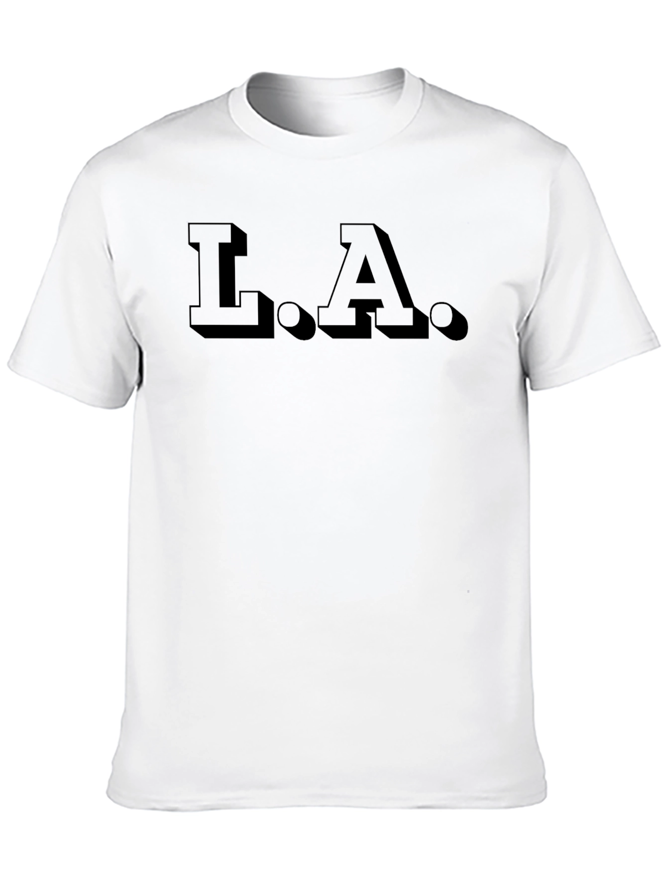 Mens Black L.A. Graphic Tee - Casual Style