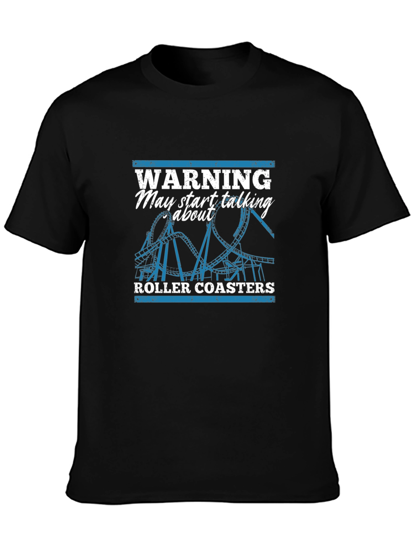Warning Roller Coaster T-Shirt - Ride Enthusiast