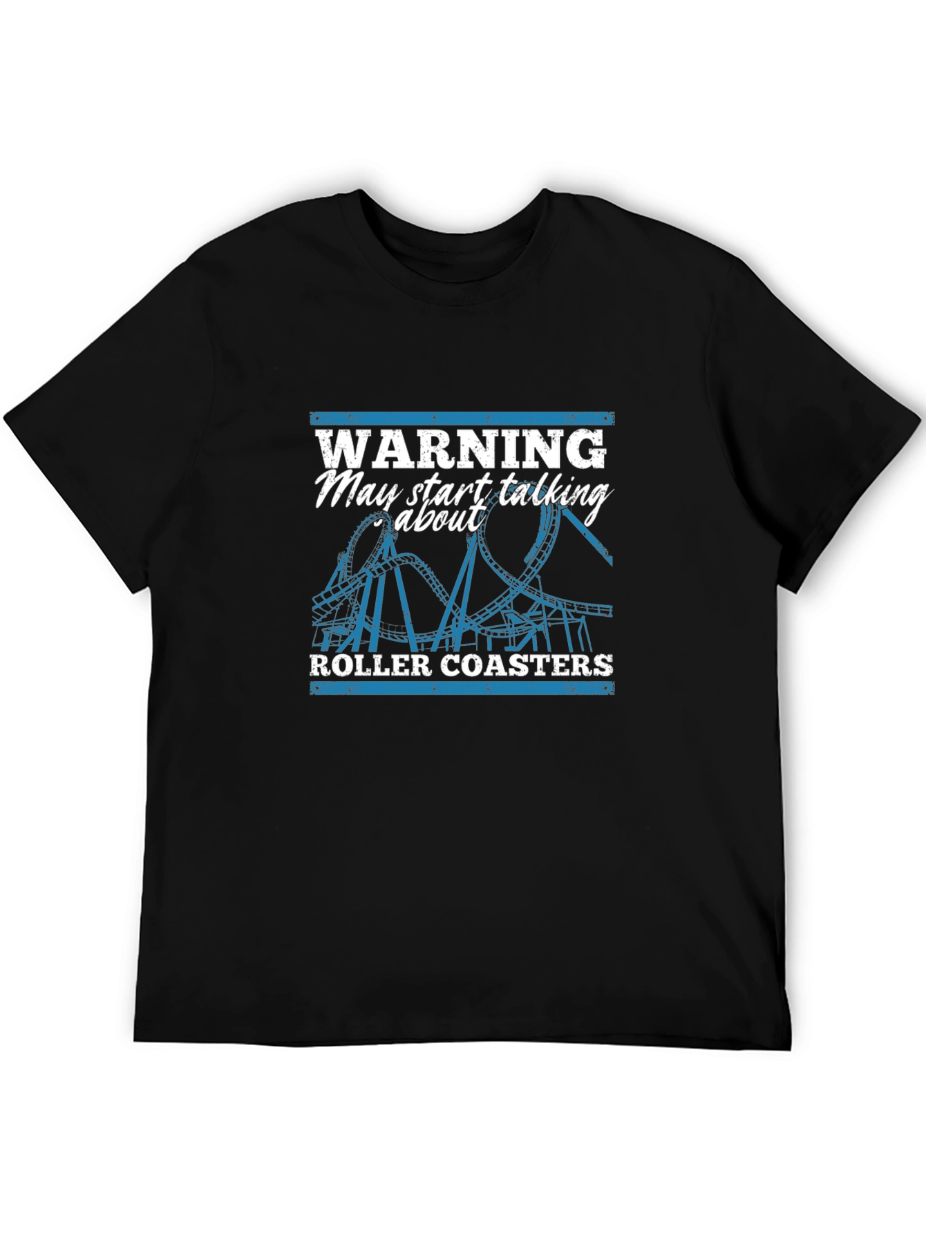 Warning Roller Coaster T-Shirt - Ride Enthusiast