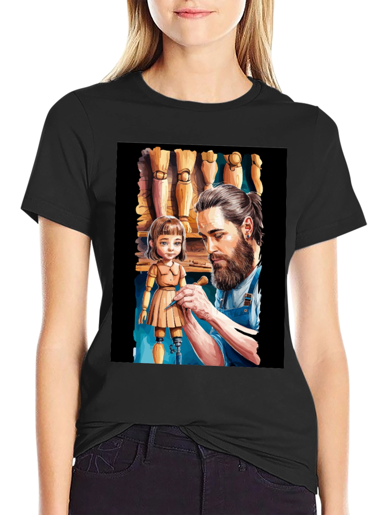 Artisan T-Shirt: Sculptor & Doll Design