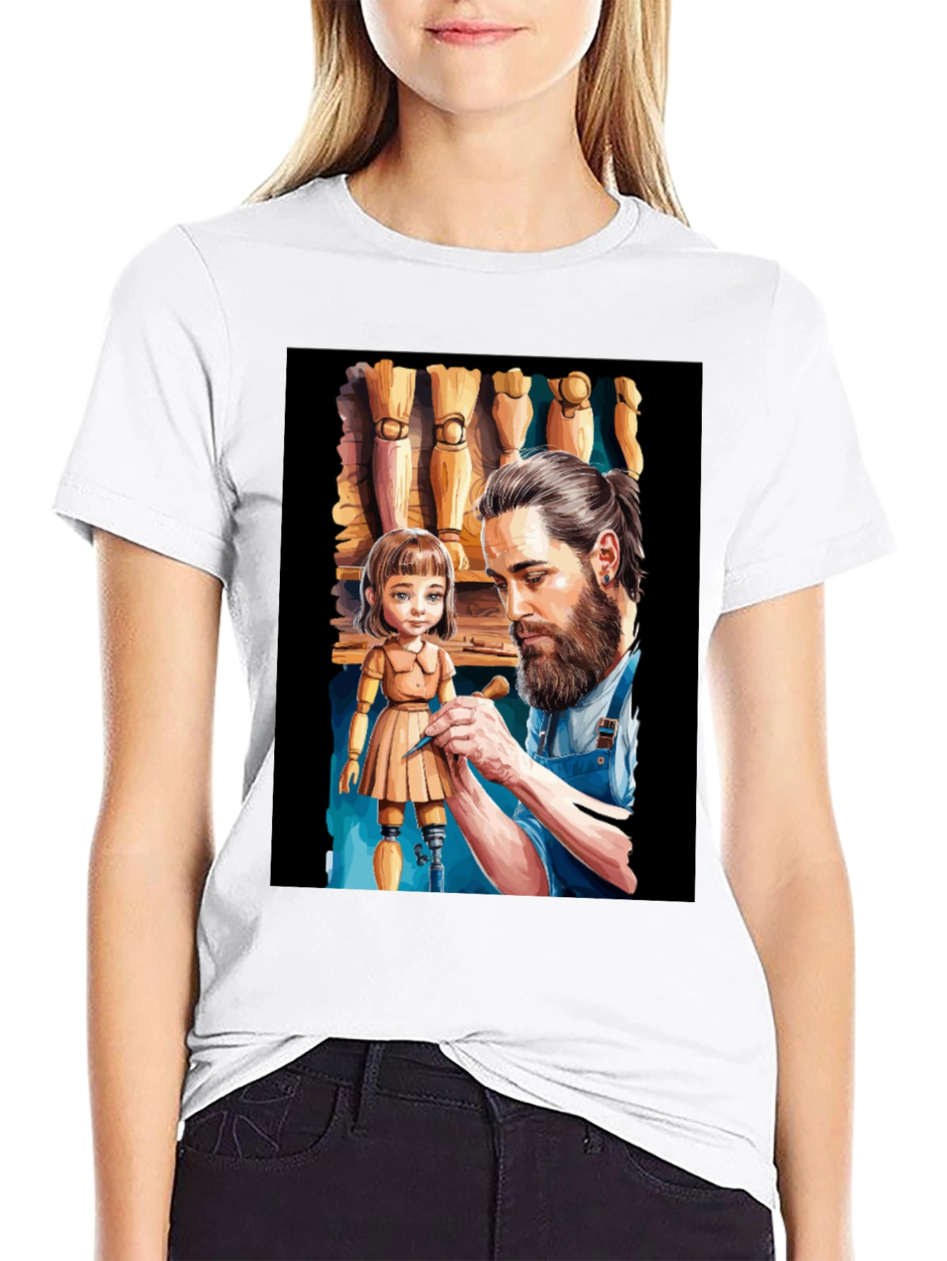 Artisan T-Shirt: Sculptor & Doll Design