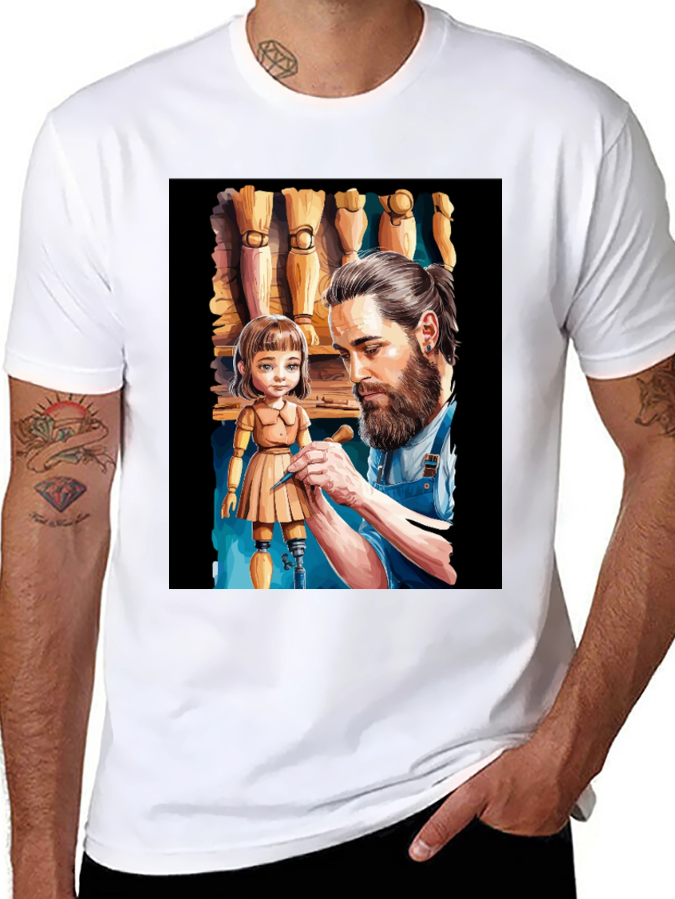 Artisan T-Shirt: Sculptor & Doll Design