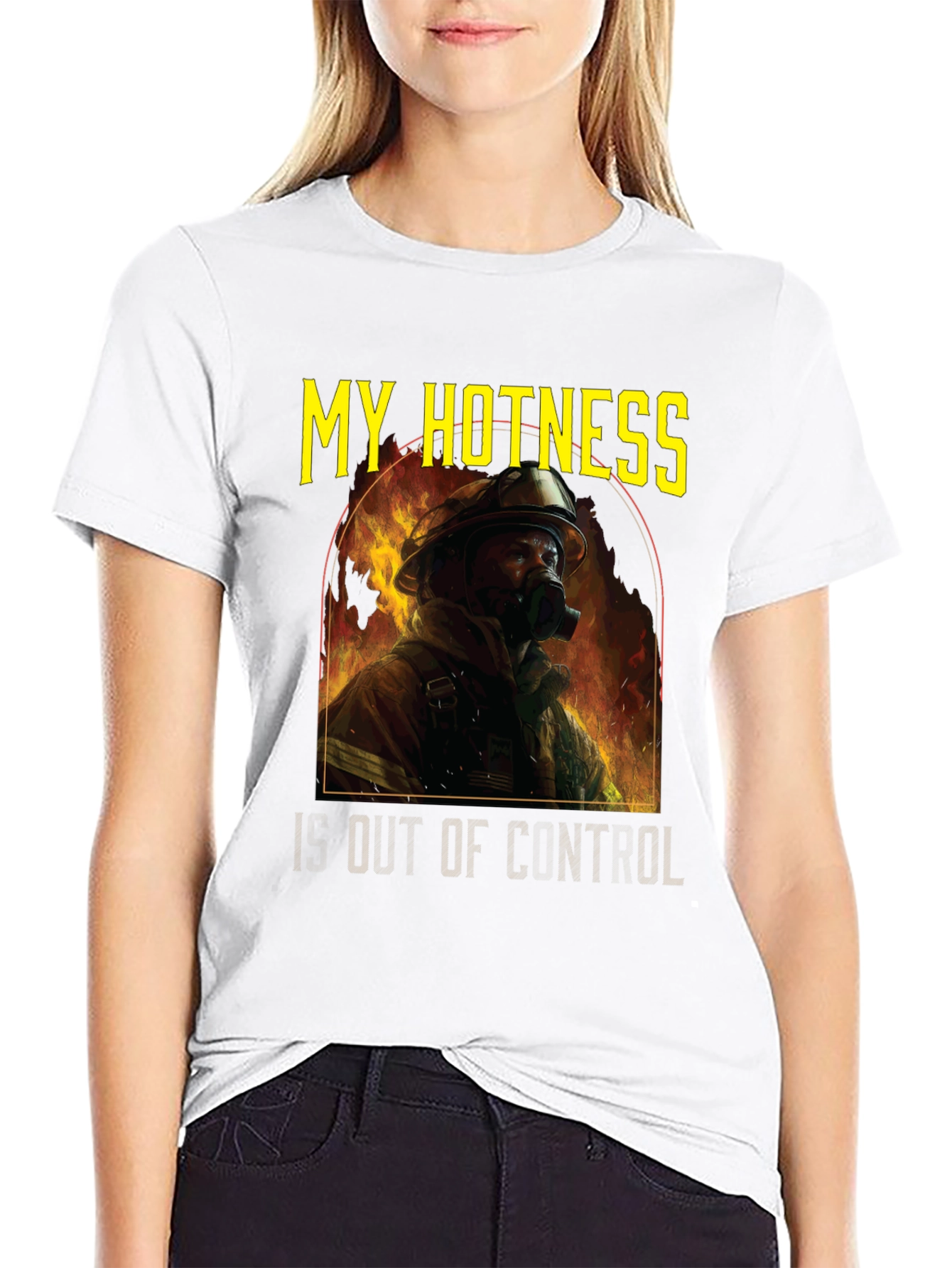 My Hotness Firefighter Graphic T-Shirt
