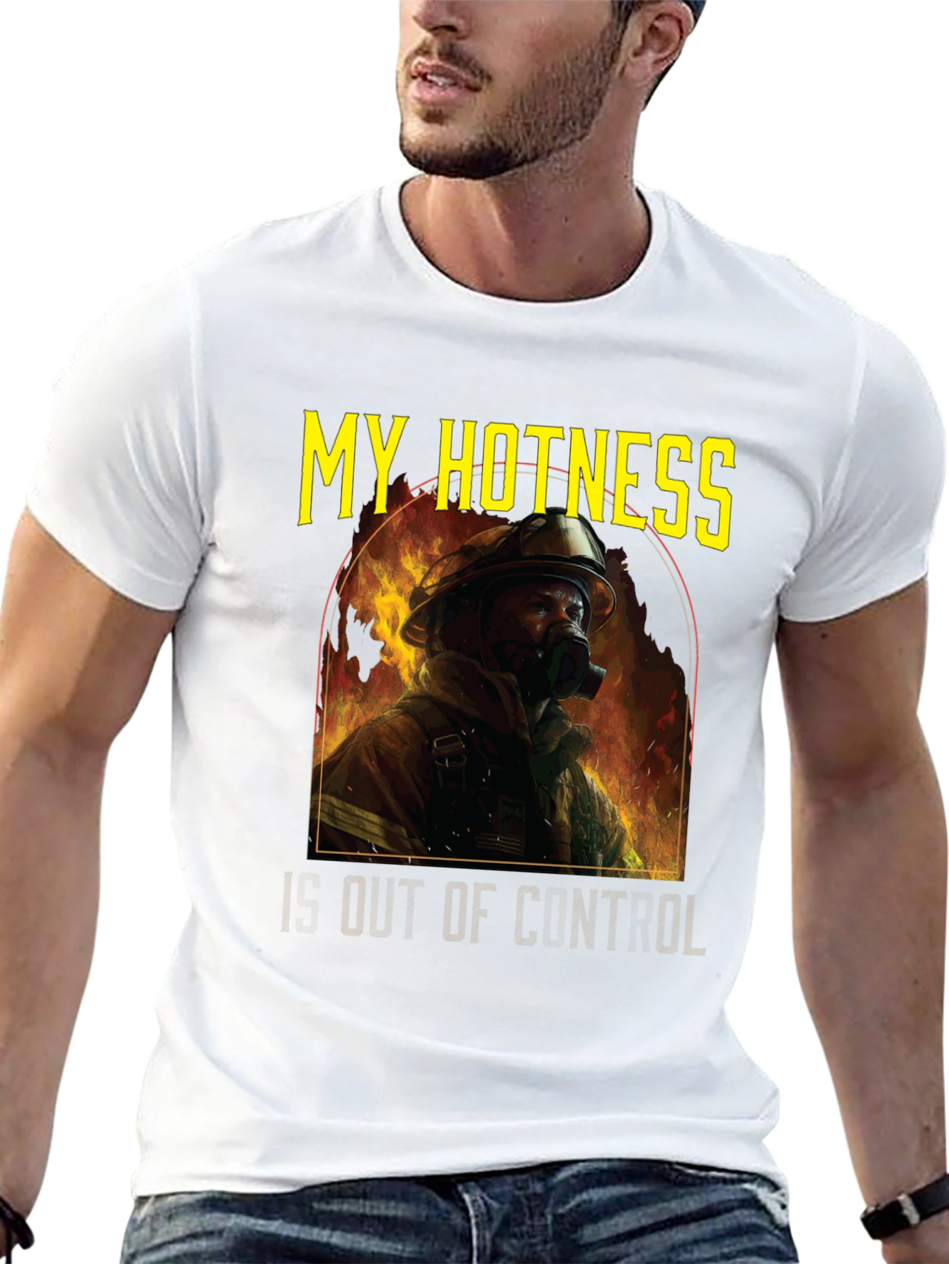 My Hotness Firefighter Graphic T-Shirt