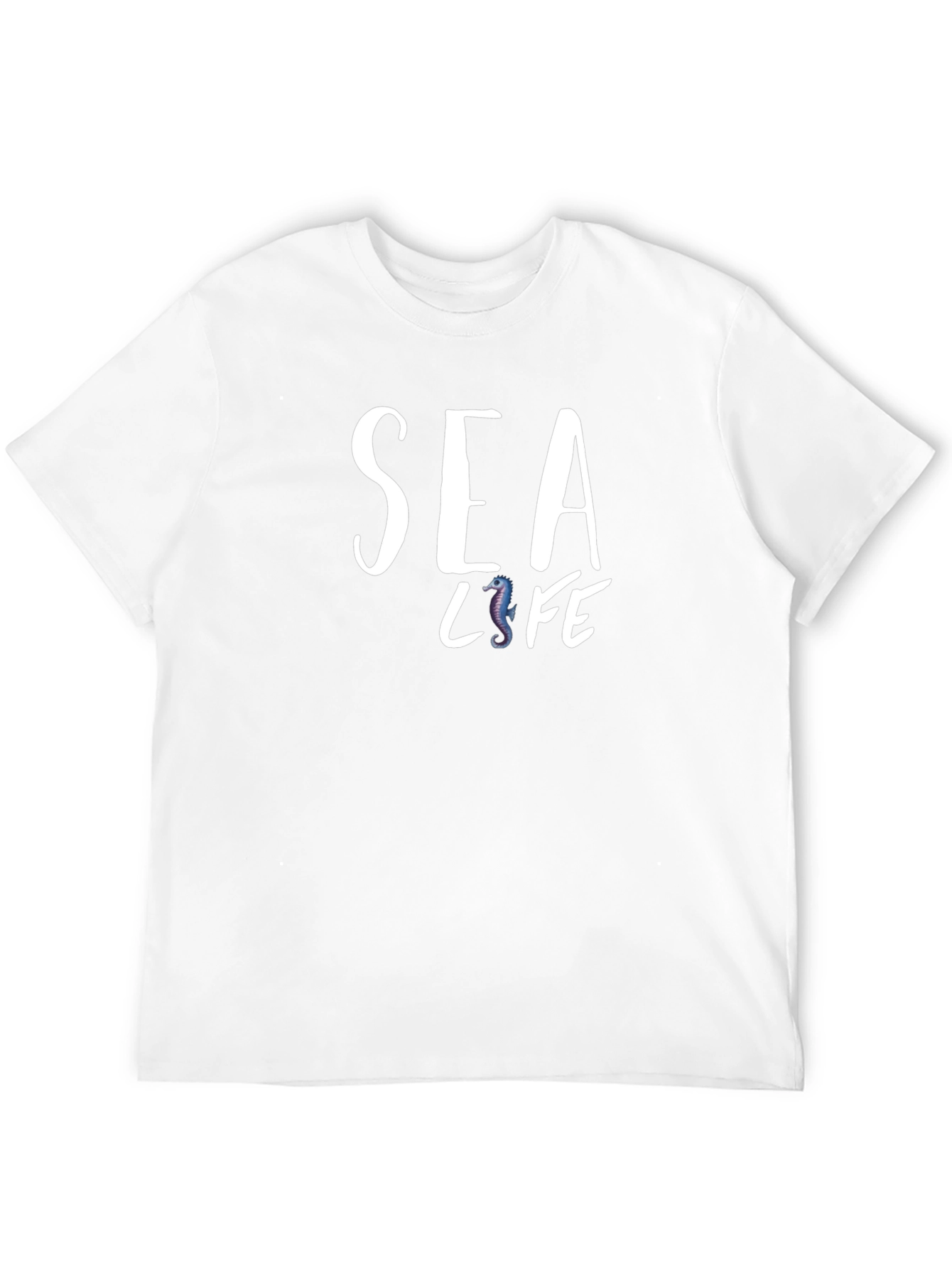 Sea Life Graphic Print Black T-Shirt