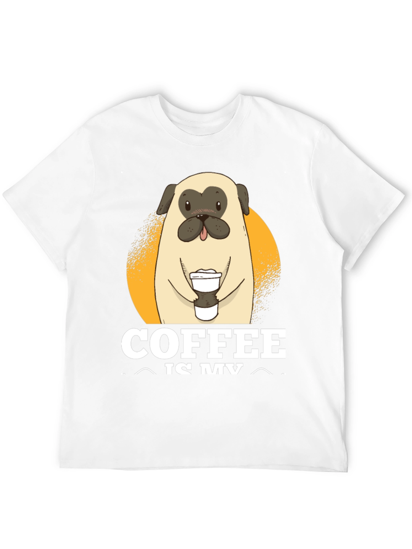 Coffee Loving Pug T-Shirt
