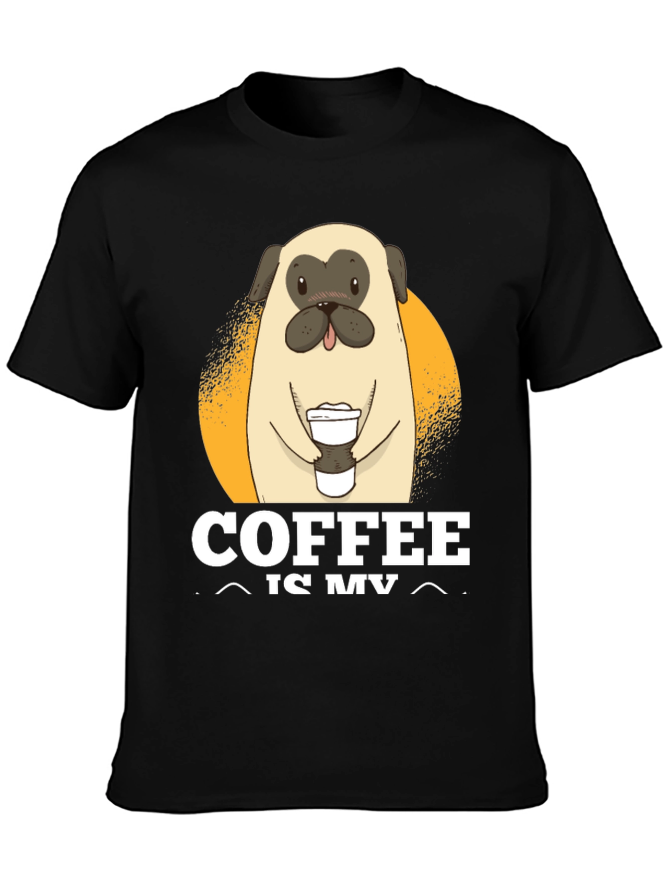 Coffee Loving Pug T-Shirt
