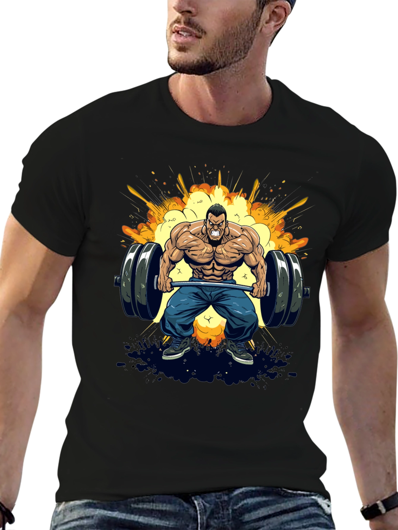 Muscle Man Barbell Graphic Tee
