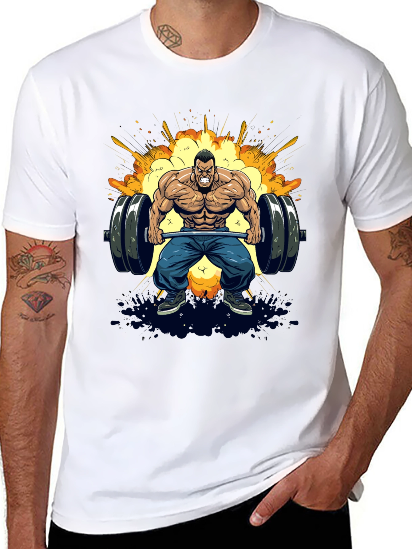 Muscle Man Barbell Graphic Tee