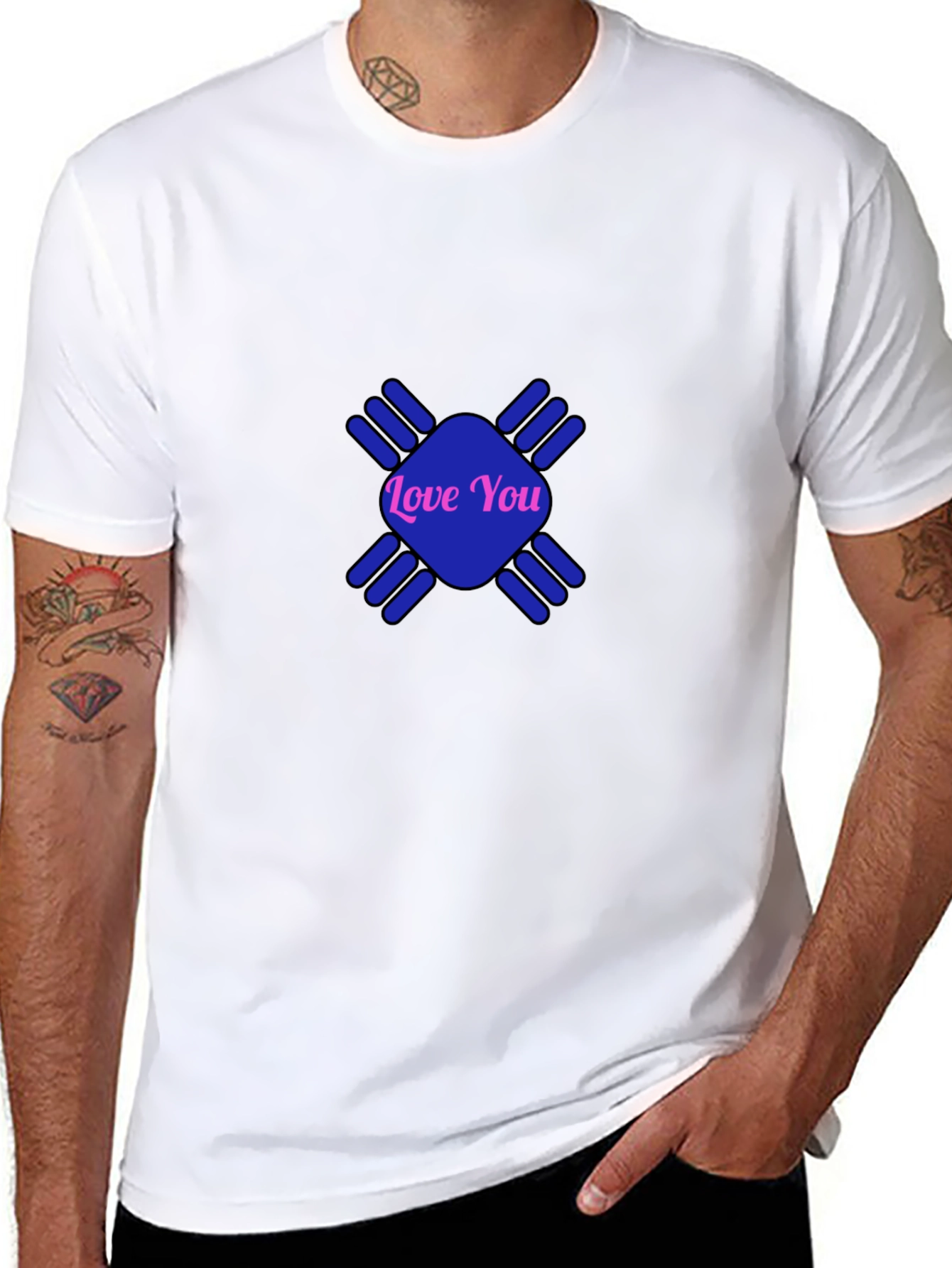 Love You Graphic Tee - Stylish Black Cotton T-Shirt