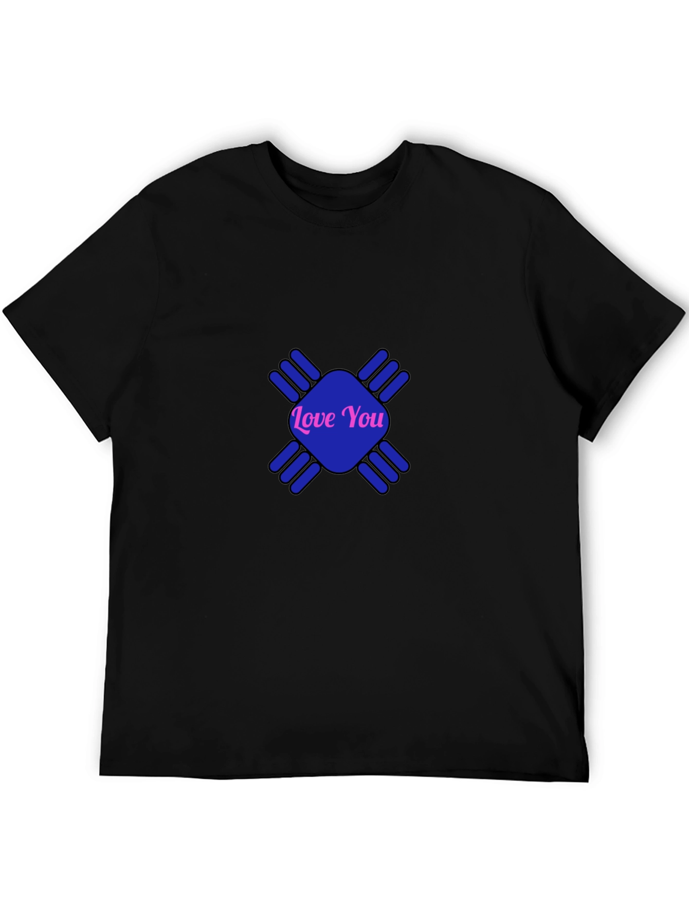 Love You Graphic Tee - Stylish Black Cotton T-Shirt