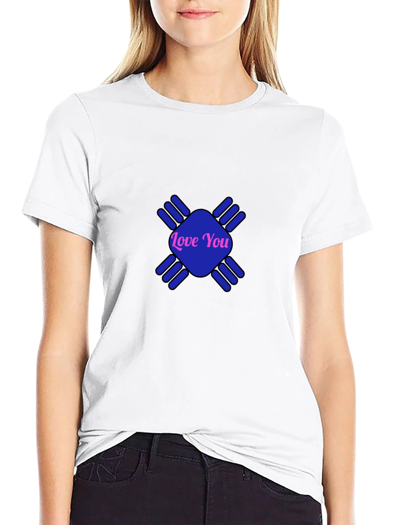 Love You Graphic Tee - Stylish Black Cotton T-Shirt