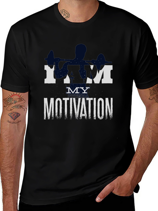 I AM MY MOTIVATION Workout T-Shirt Gym Fitness