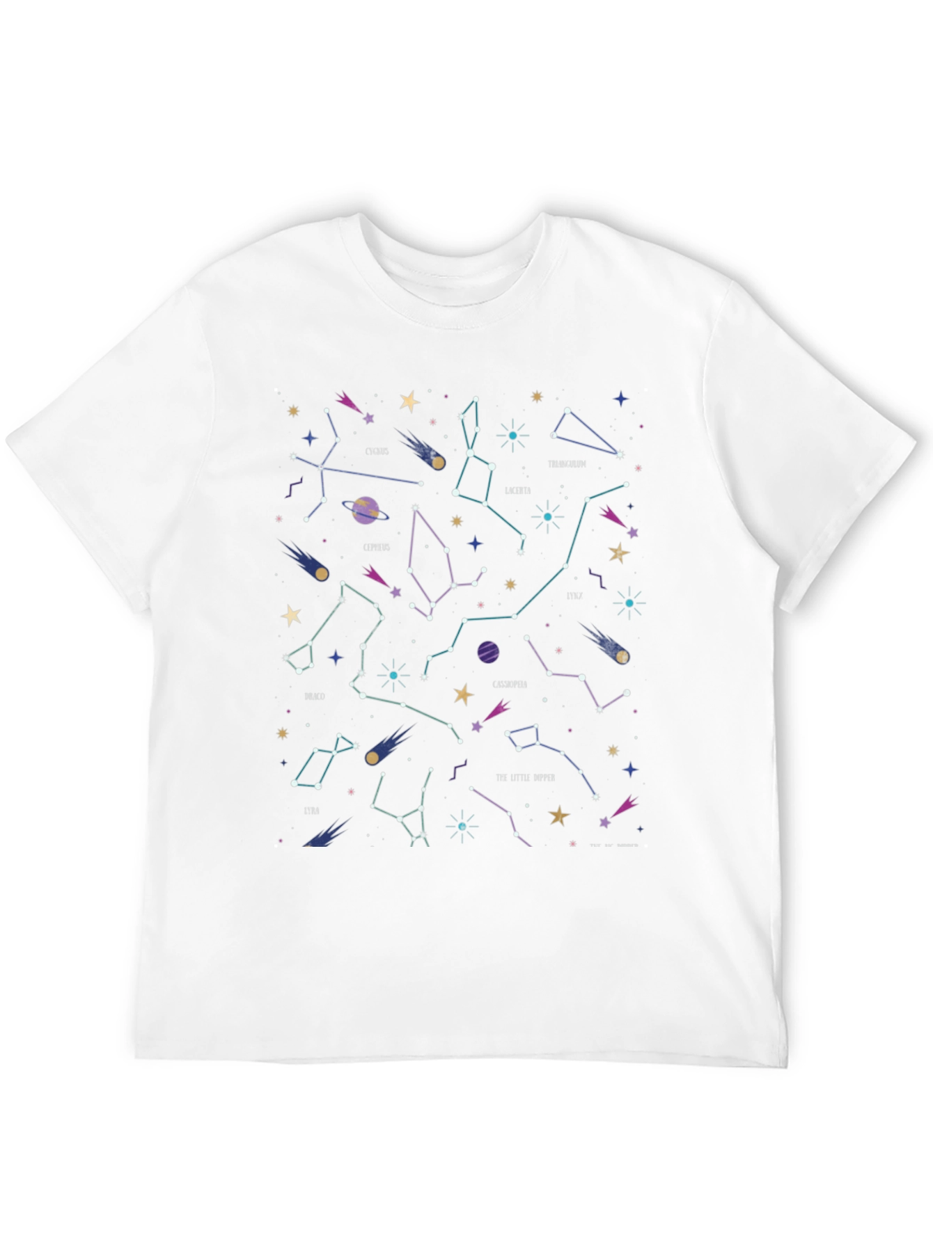 Constellation Print Black T-Shirt