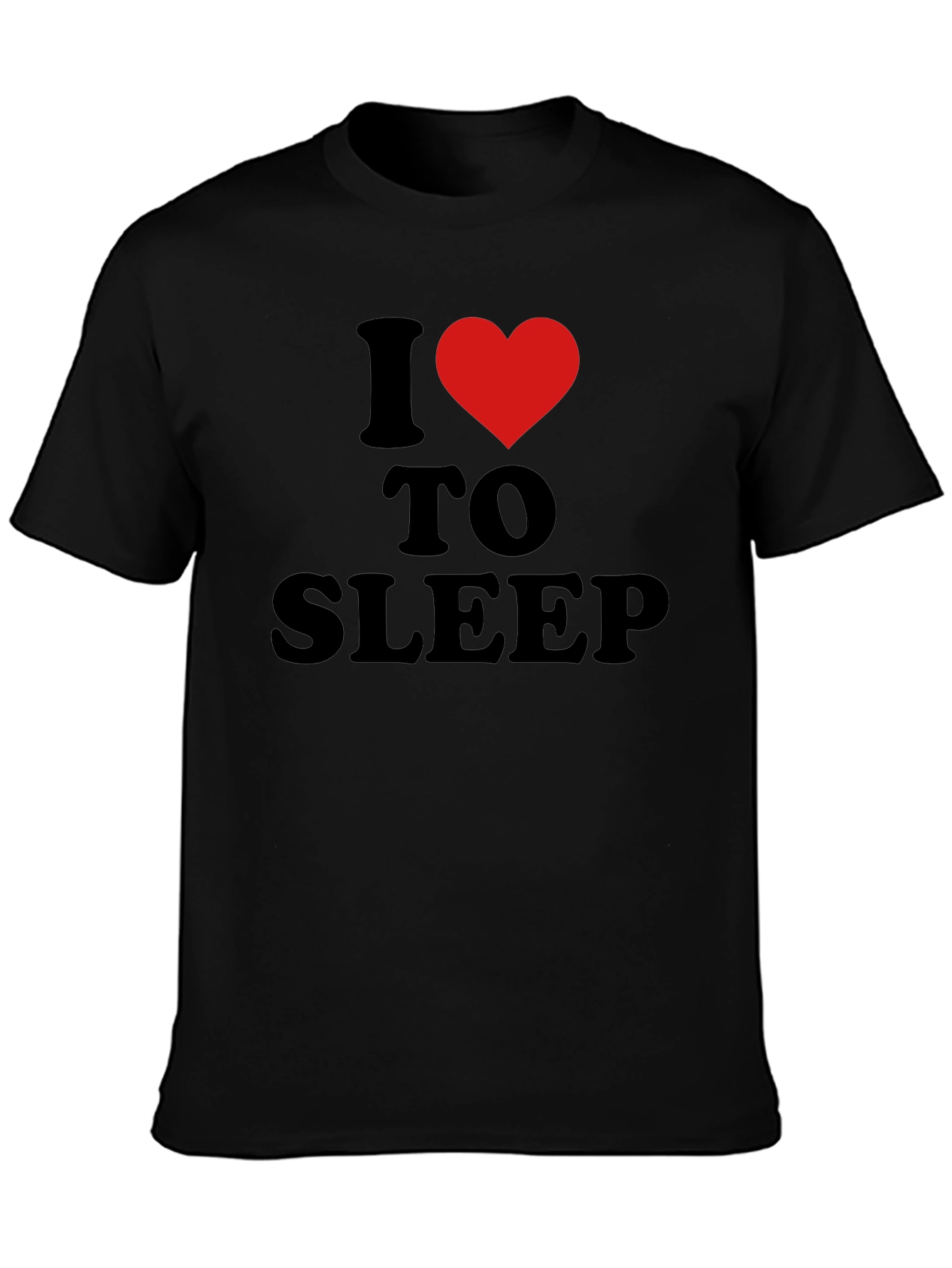 I Heart to Sleep Black T-Shirt