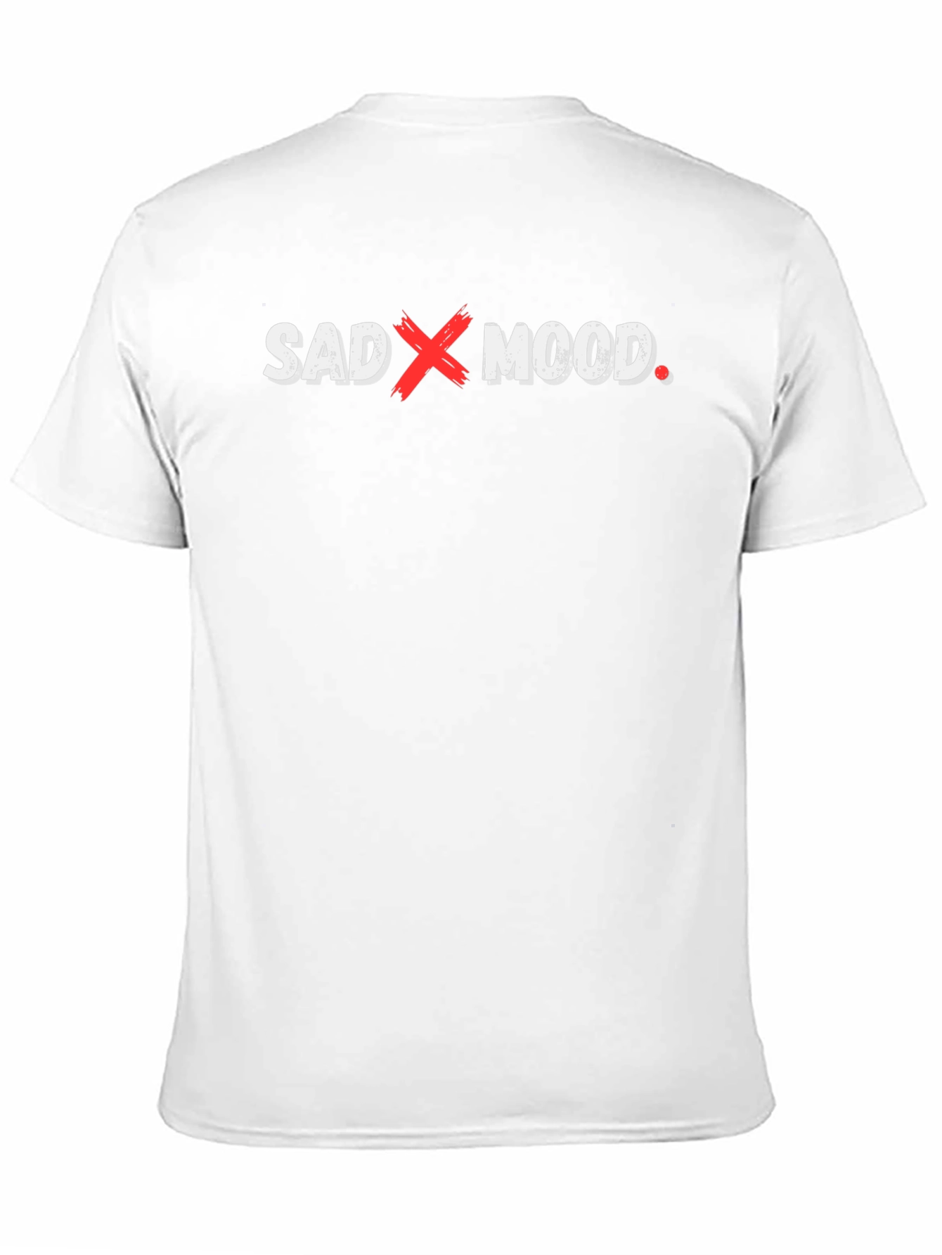 Sad Mood Graphic Print Crew Neck Tee