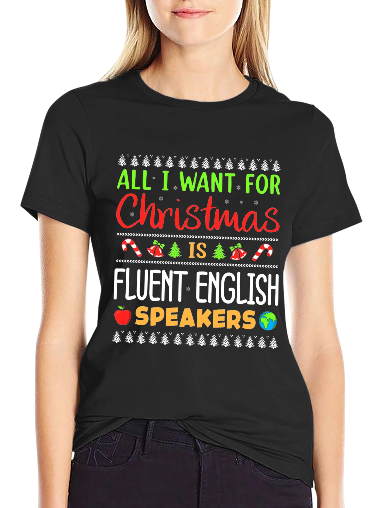 Funny Christmas Fluent English Speakers T-Shirt