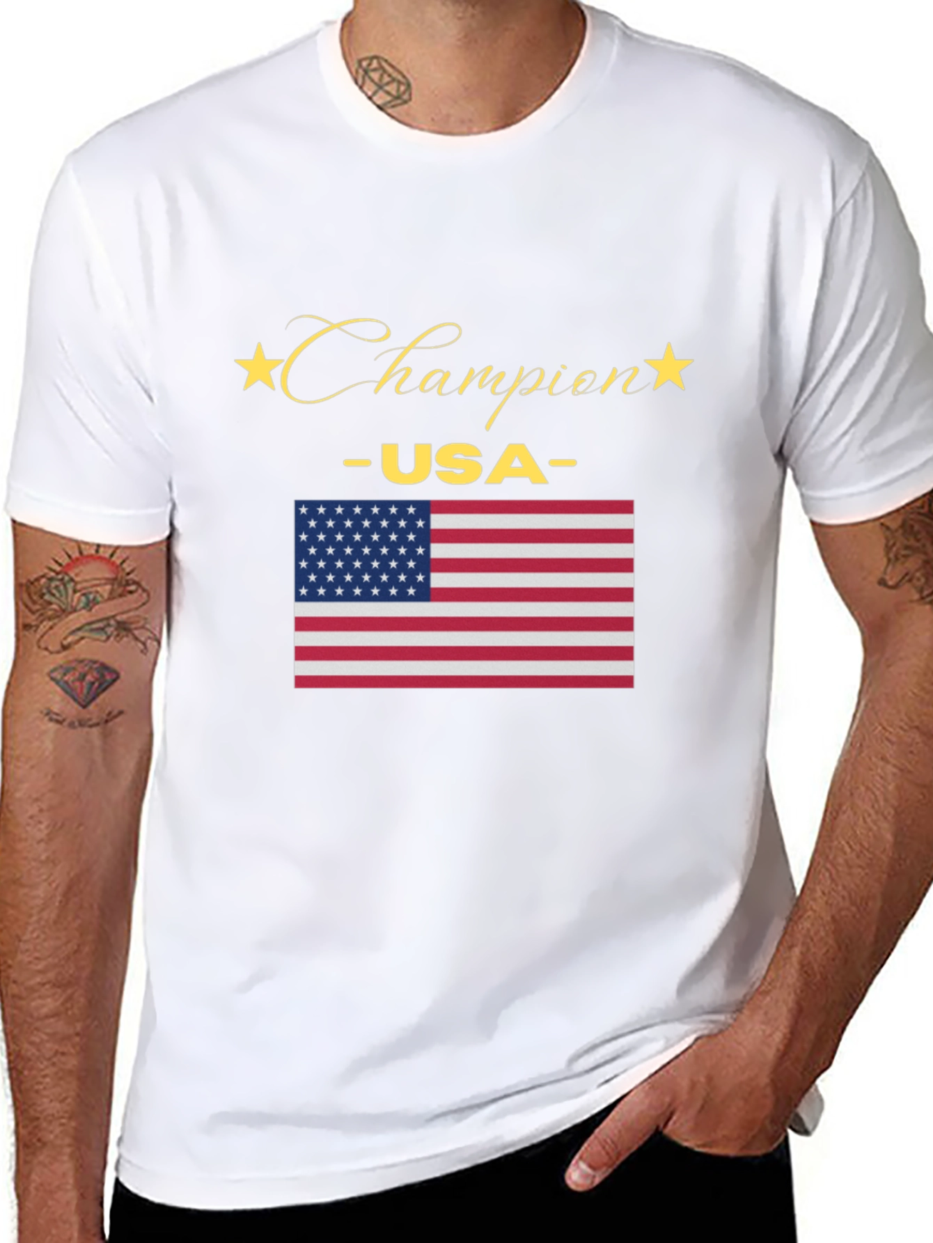 Champion USA American Flag Graphic T-Shirt