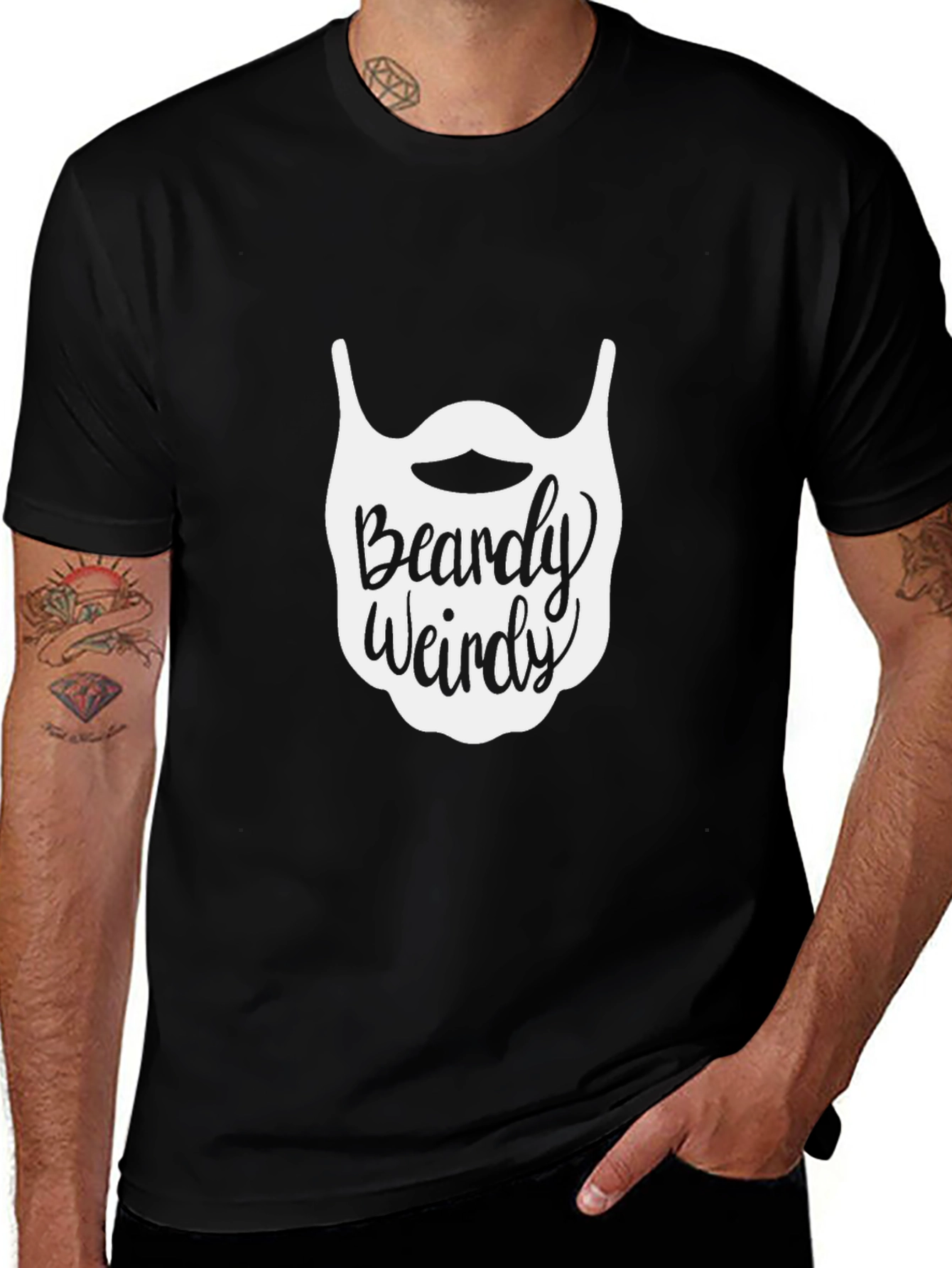 Beardy Weirdy Graphic Tee - Black