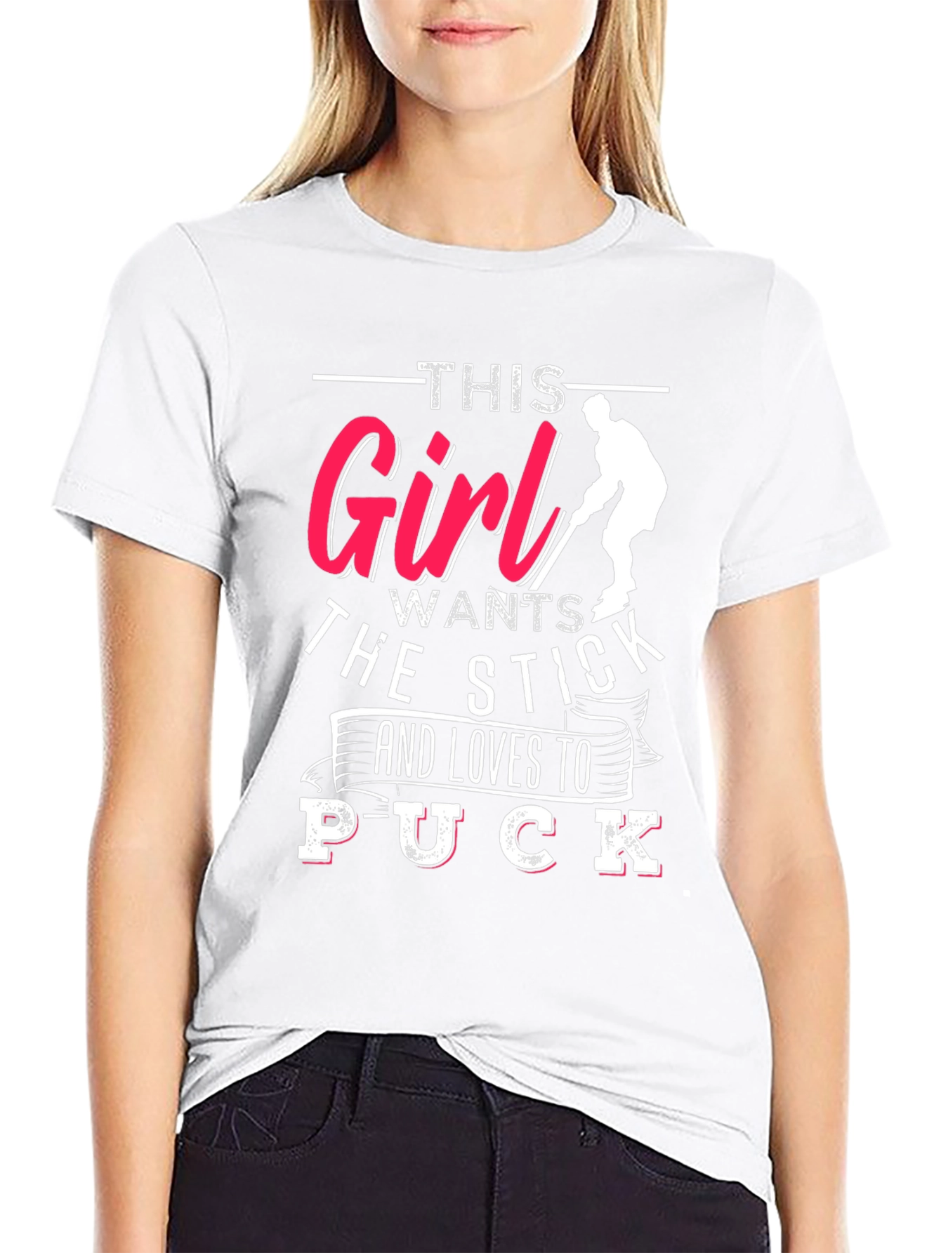 Hockey Girl T-Shirt: This Girl Wants The Stick