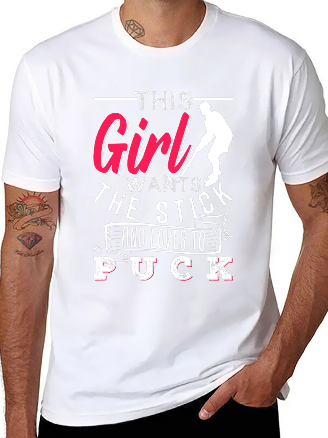 Hockey Girl T-Shirt: This Girl Wants The Stick