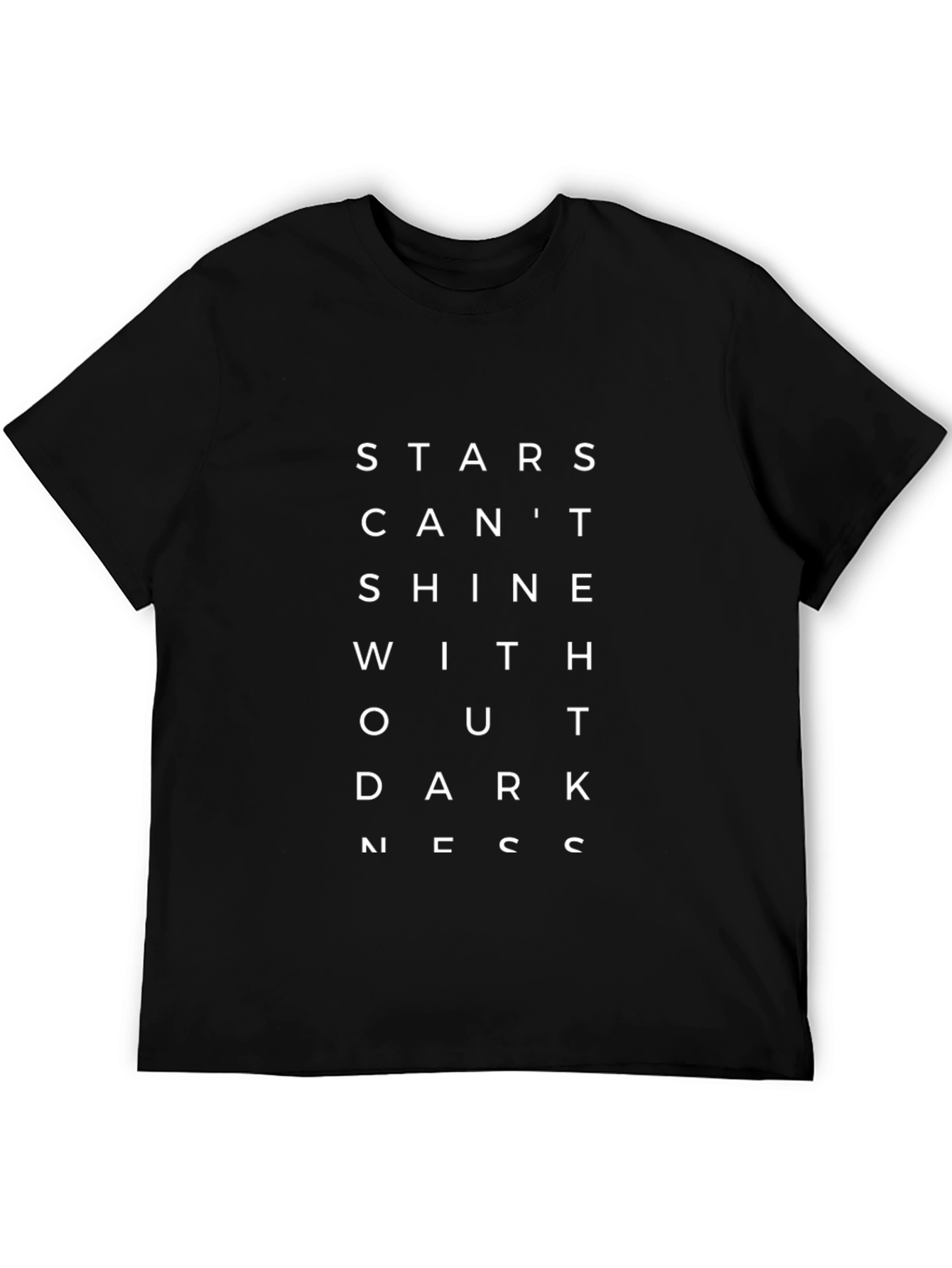 Stars Cant Shine Graphic Tee - Inspirational Black T-Shirt