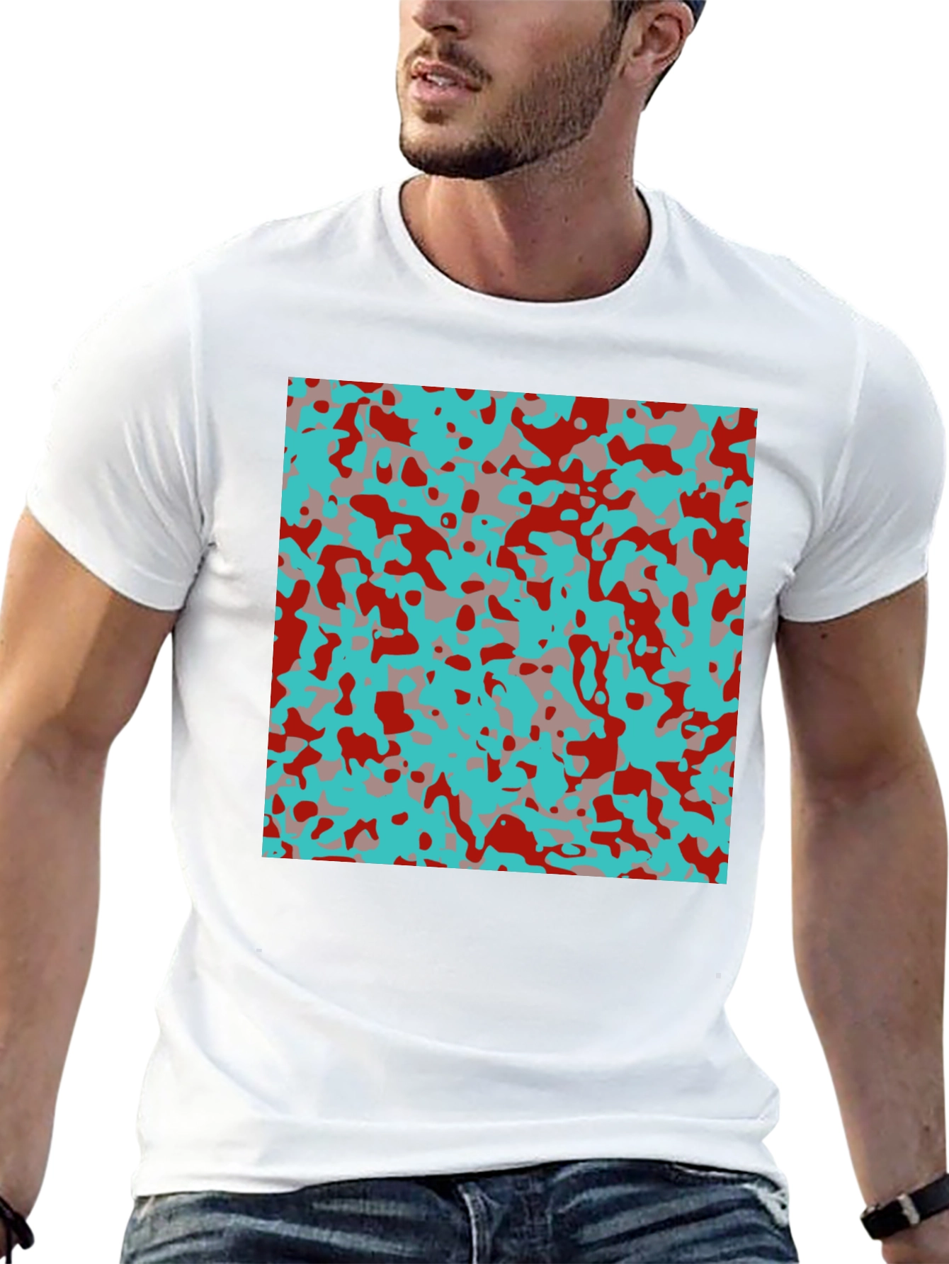 Urban Camo Print Black T-Shirt