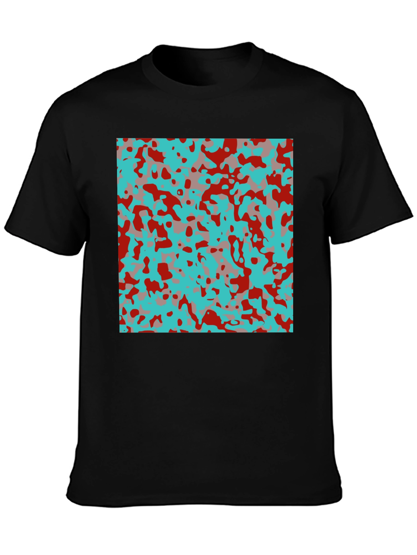 Urban Camo Print Black T-Shirt