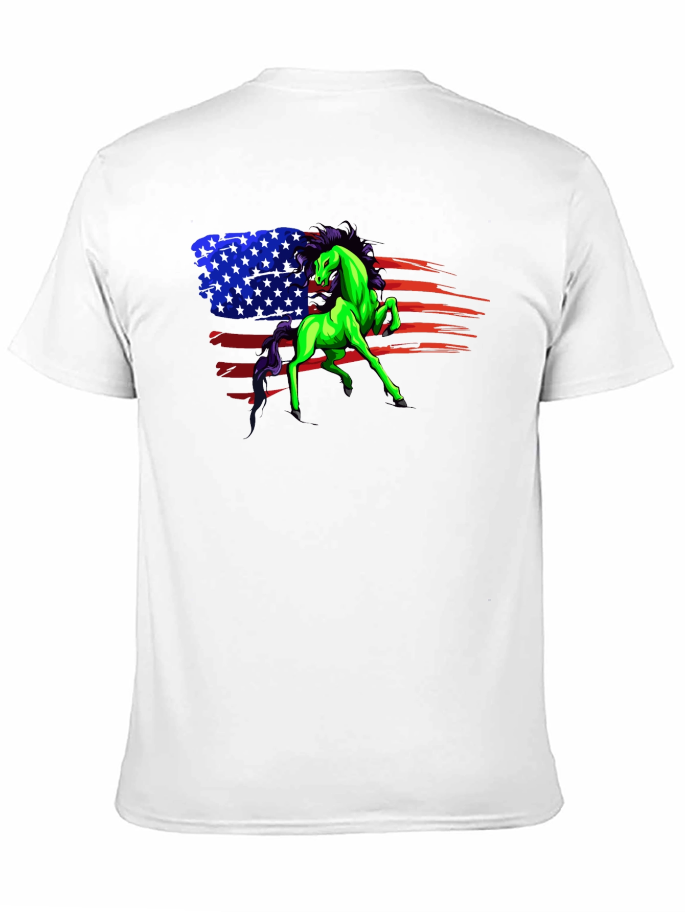 Patriotic Horse Graphic Tee - Unisex Black Shirt