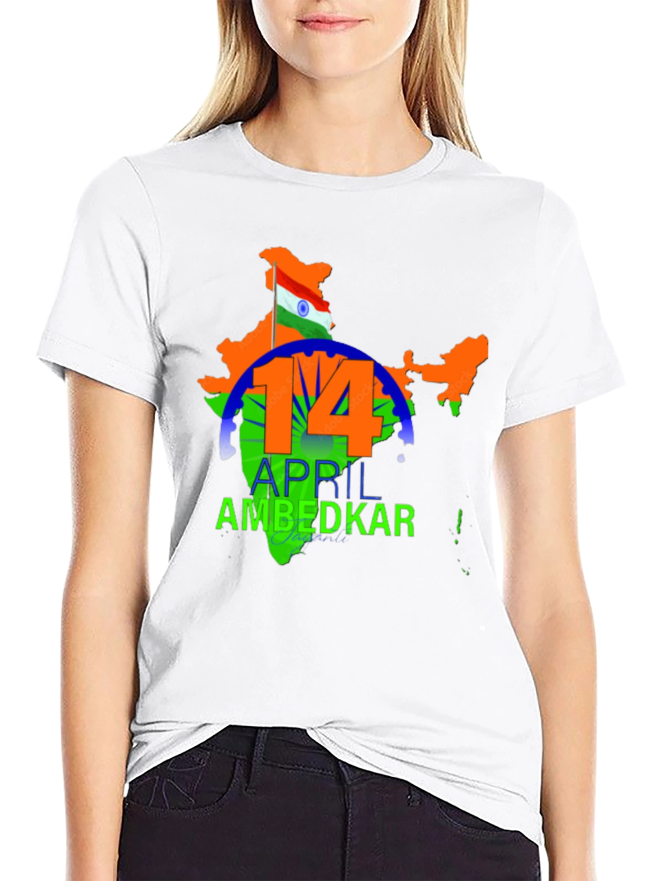 Ambedkar Jayanti T-Shirt - Indian Flag Design
