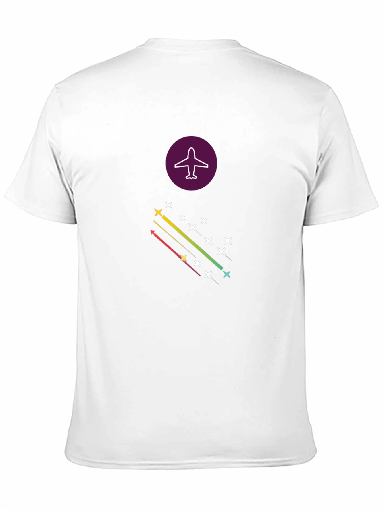 Airplane Stars Graphic Tee - Stylish Black T-Shirt