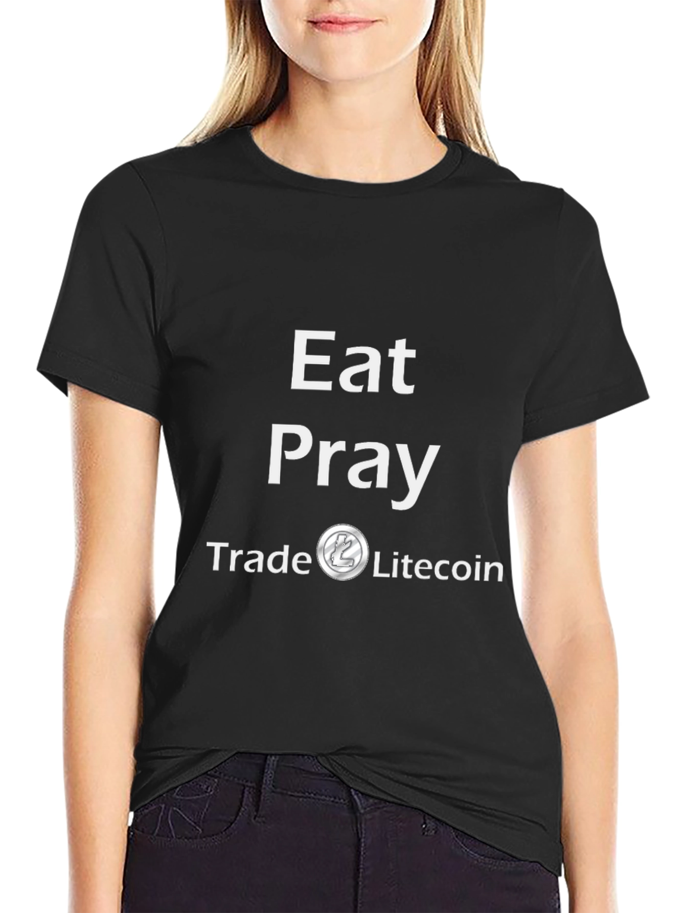 Eat Pray Trade Litecoin Crypto T-Shirt