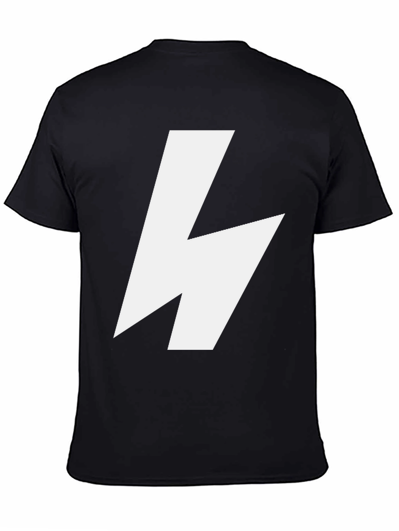 Bold Lightning Bolt Graphic Tee - Black