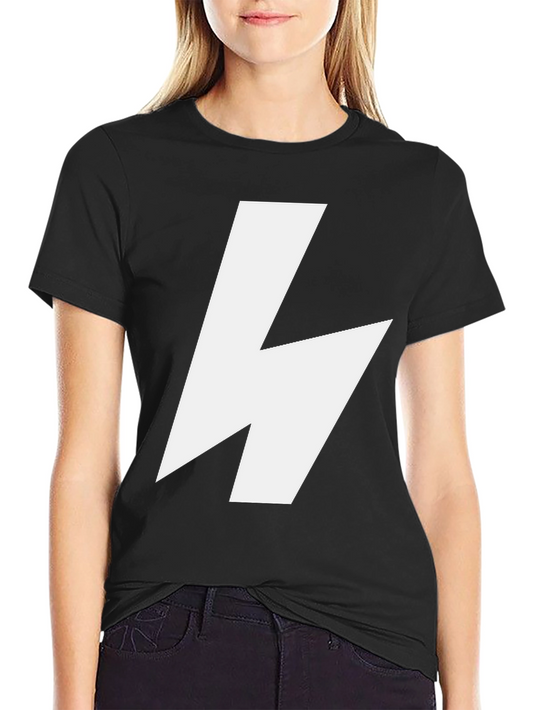 Bold Lightning Bolt Graphic Tee - Black
