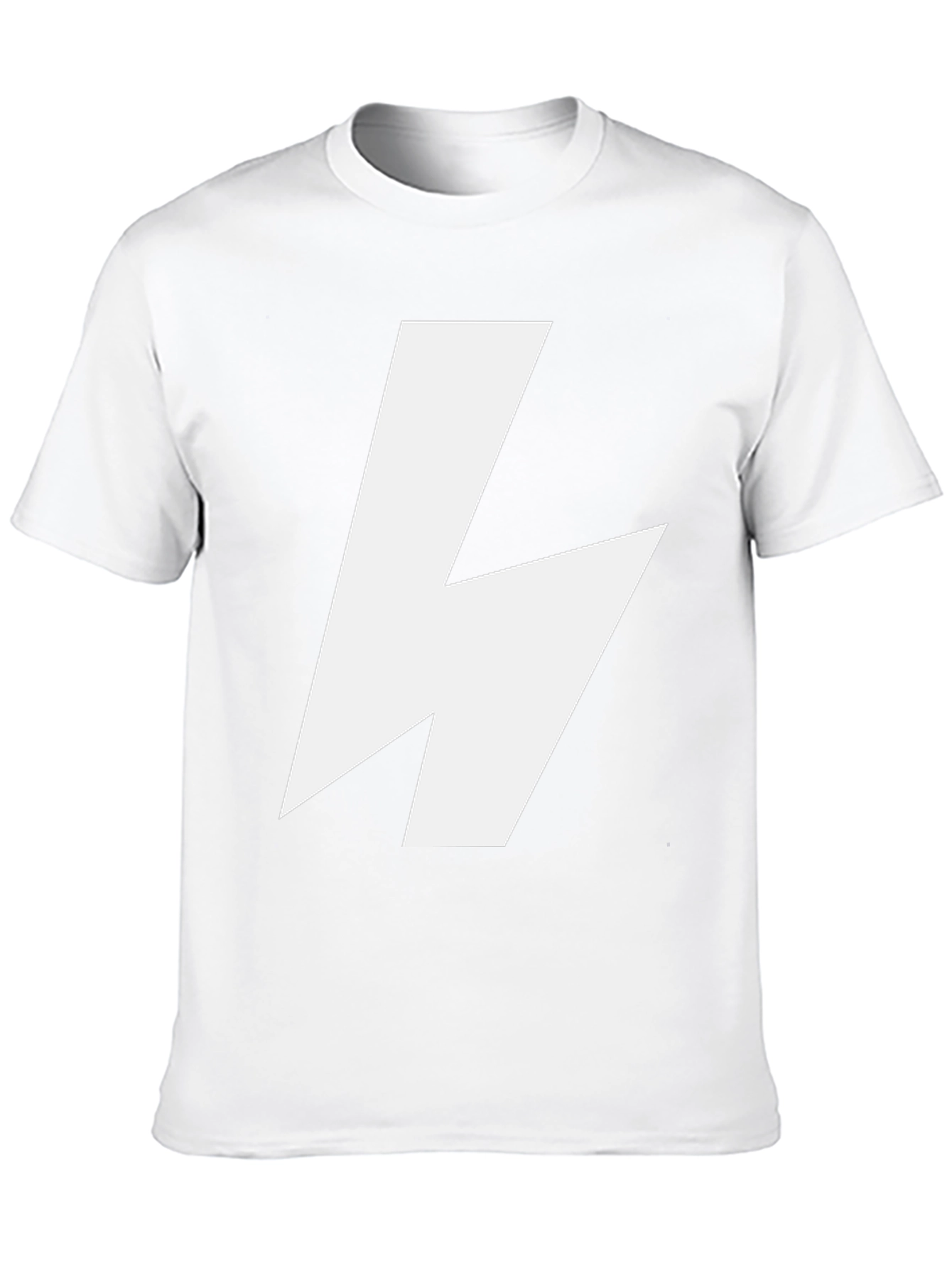 Bold Lightning Bolt Graphic Tee - Black