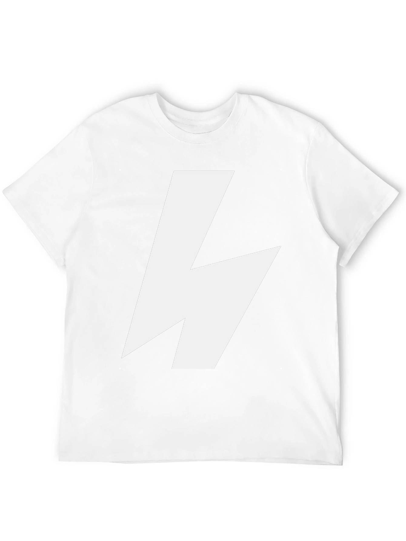 Bold Lightning Bolt Graphic Tee - Black