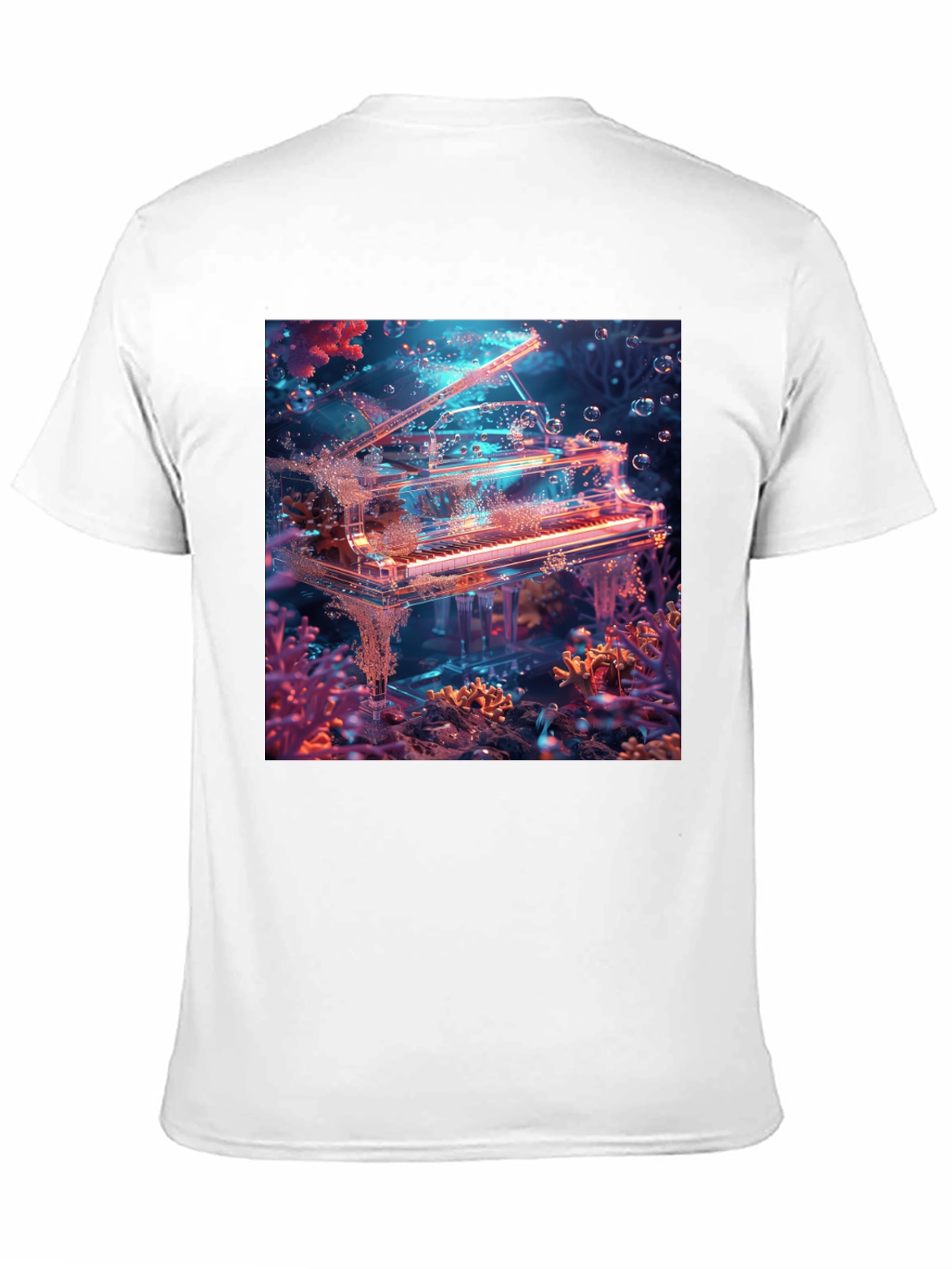 Underwater Piano Graphic Tee - Unique Design
