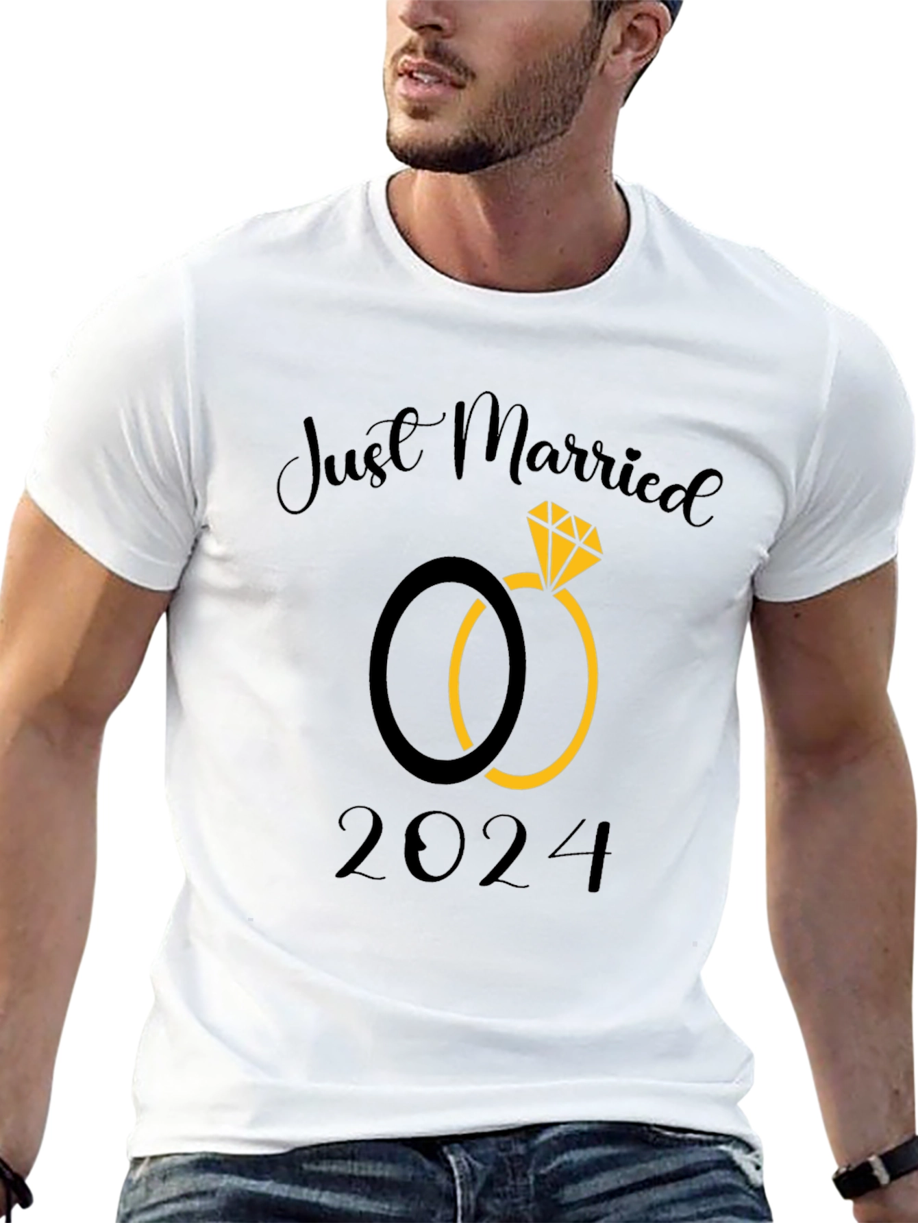 Just Married 2024 Wedding T-Shirt