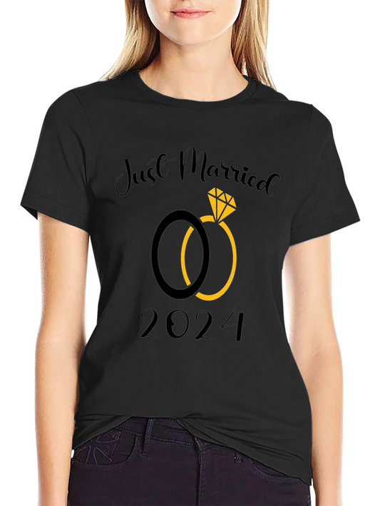 Just Married 2024 Wedding T-Shirt