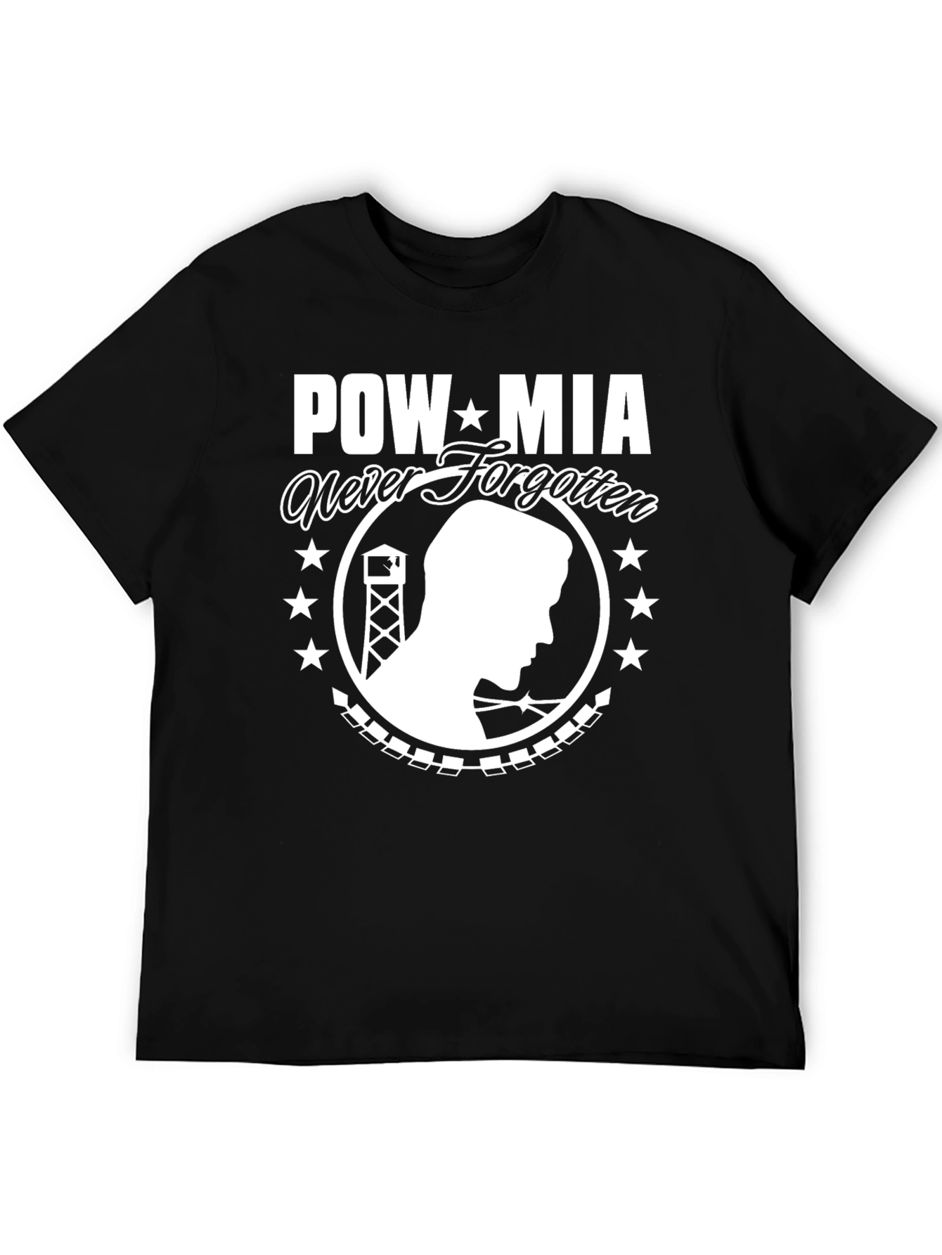 POW MIA Never Forgotten Graphic T-Shirt