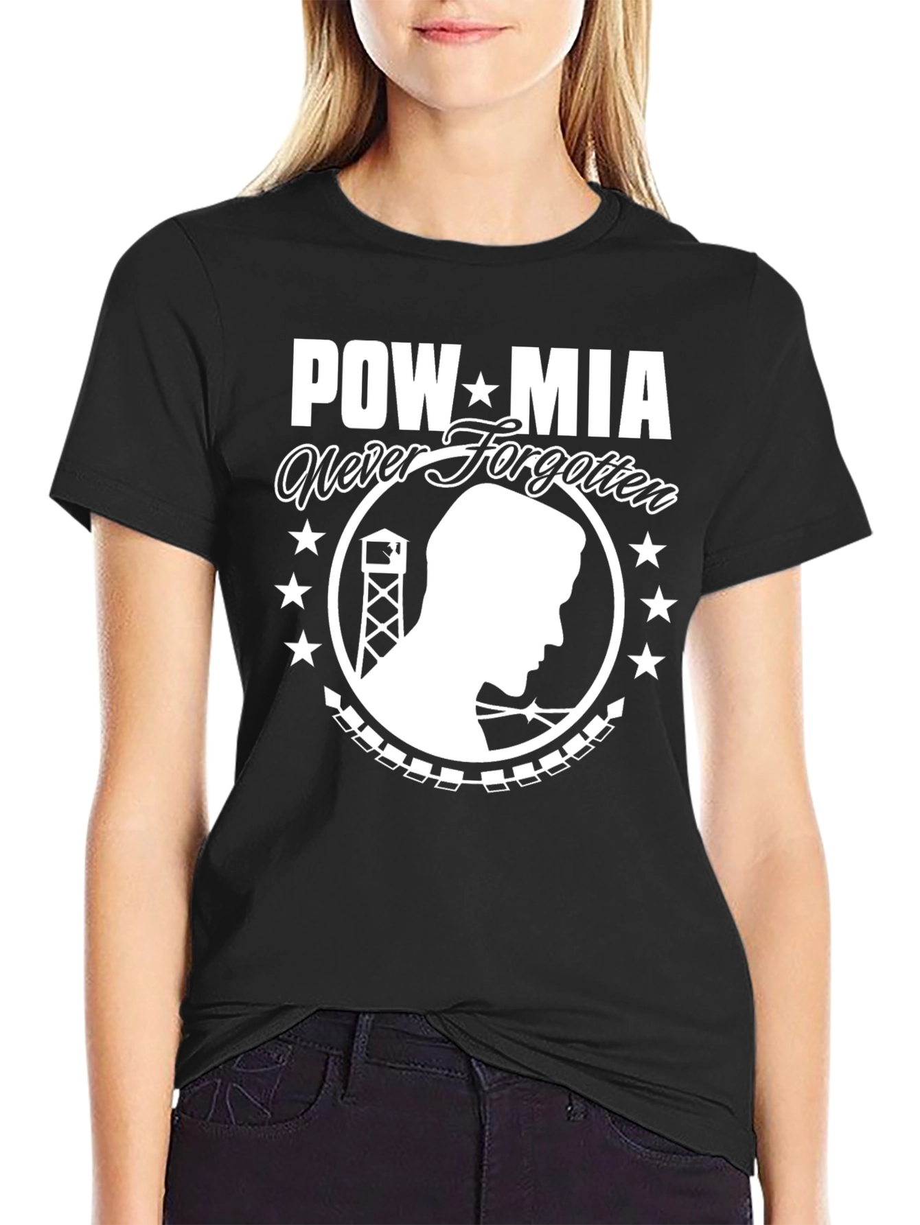 POW MIA Never Forgotten Graphic T-Shirt