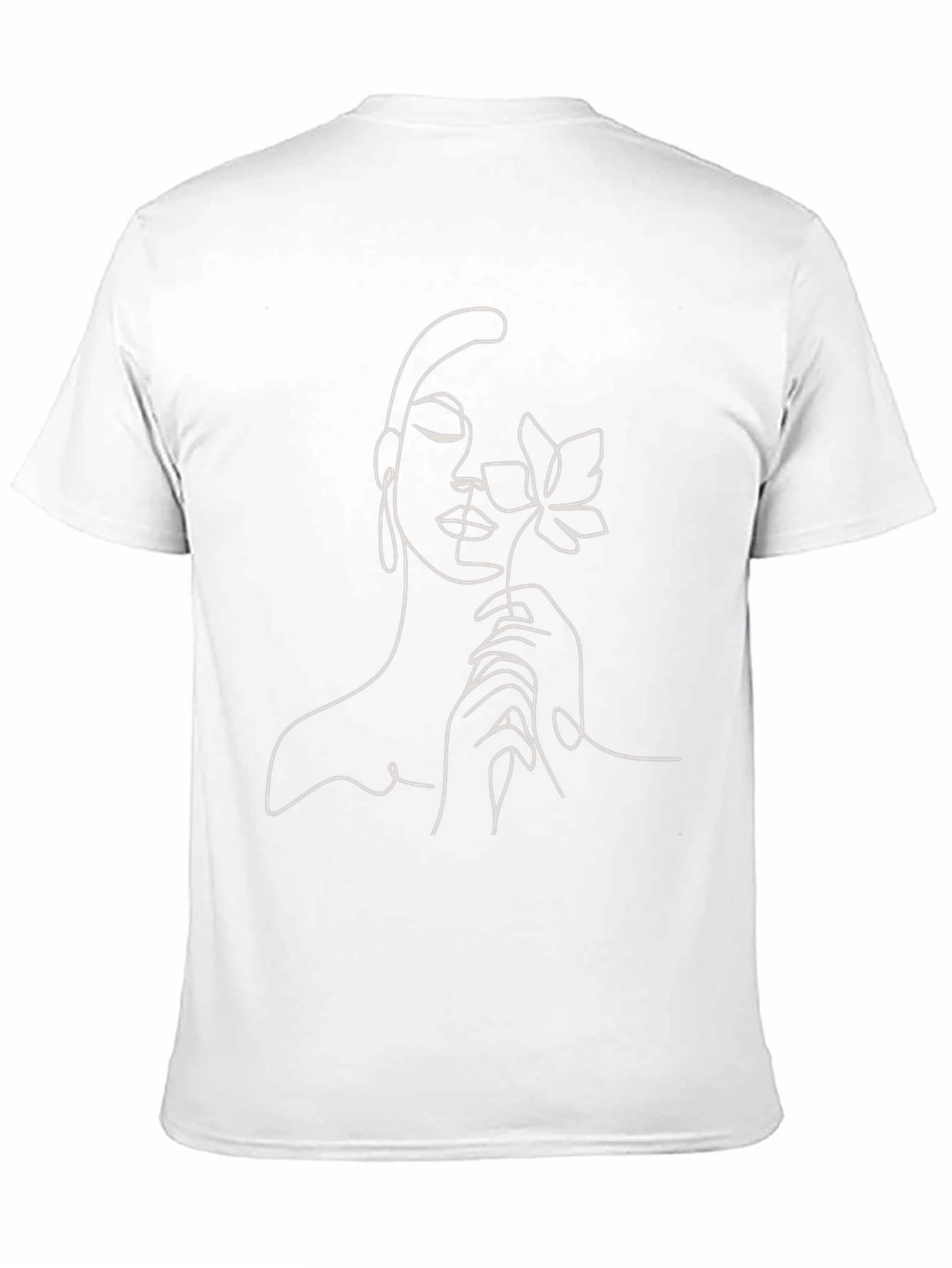 Abstract Woman & Flower Graphic T-Shirt